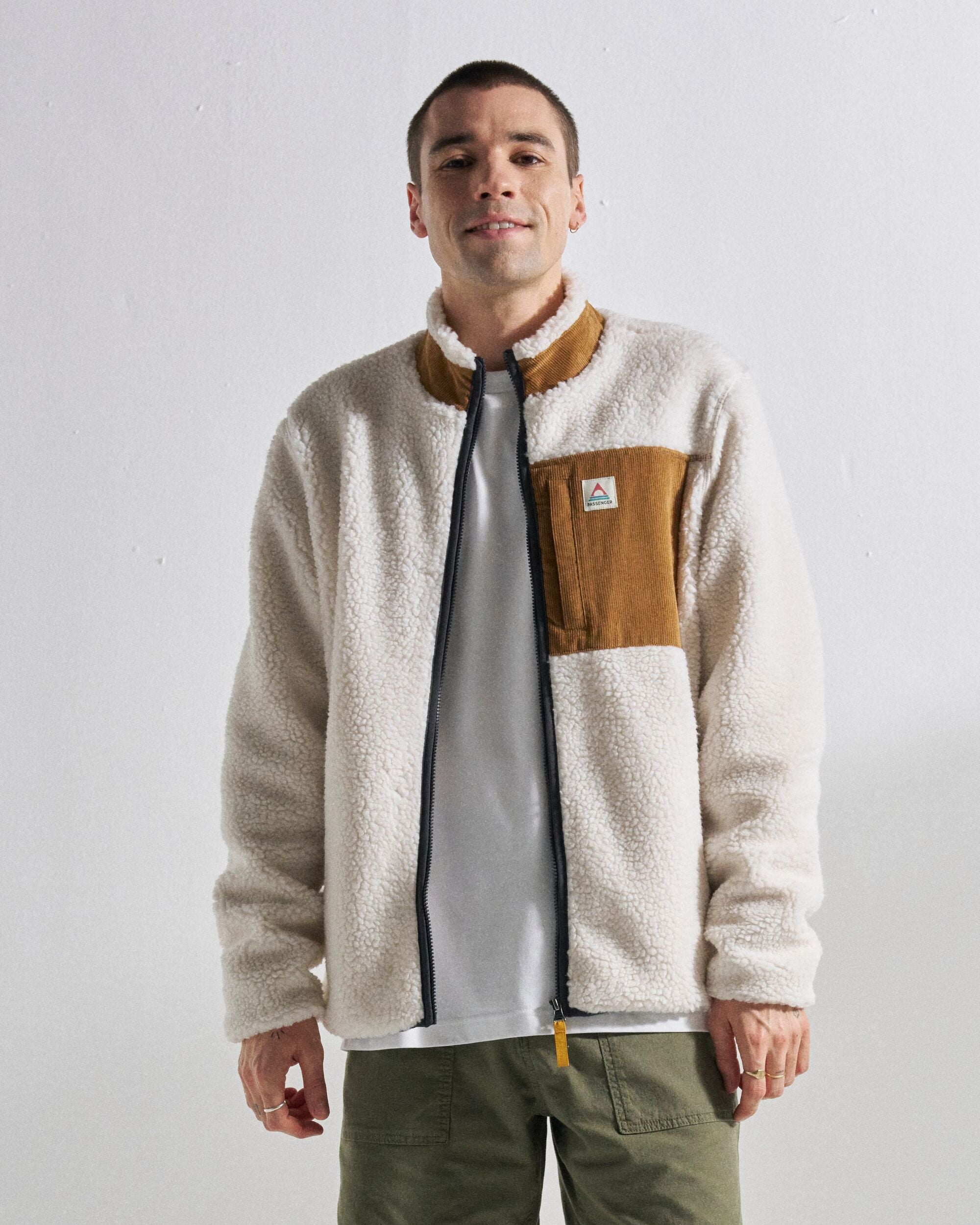 Trekker Deep-Pile Sherpa Fleece - Warm Ivory - Studio Model