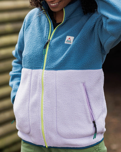 Fairbanks Full Zip Recycled Sherpa Fleece - Lilac Mist - Lifestyle