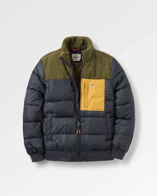 Journey Recycled Insulated Jacket - Black/Khaki - Flatlay