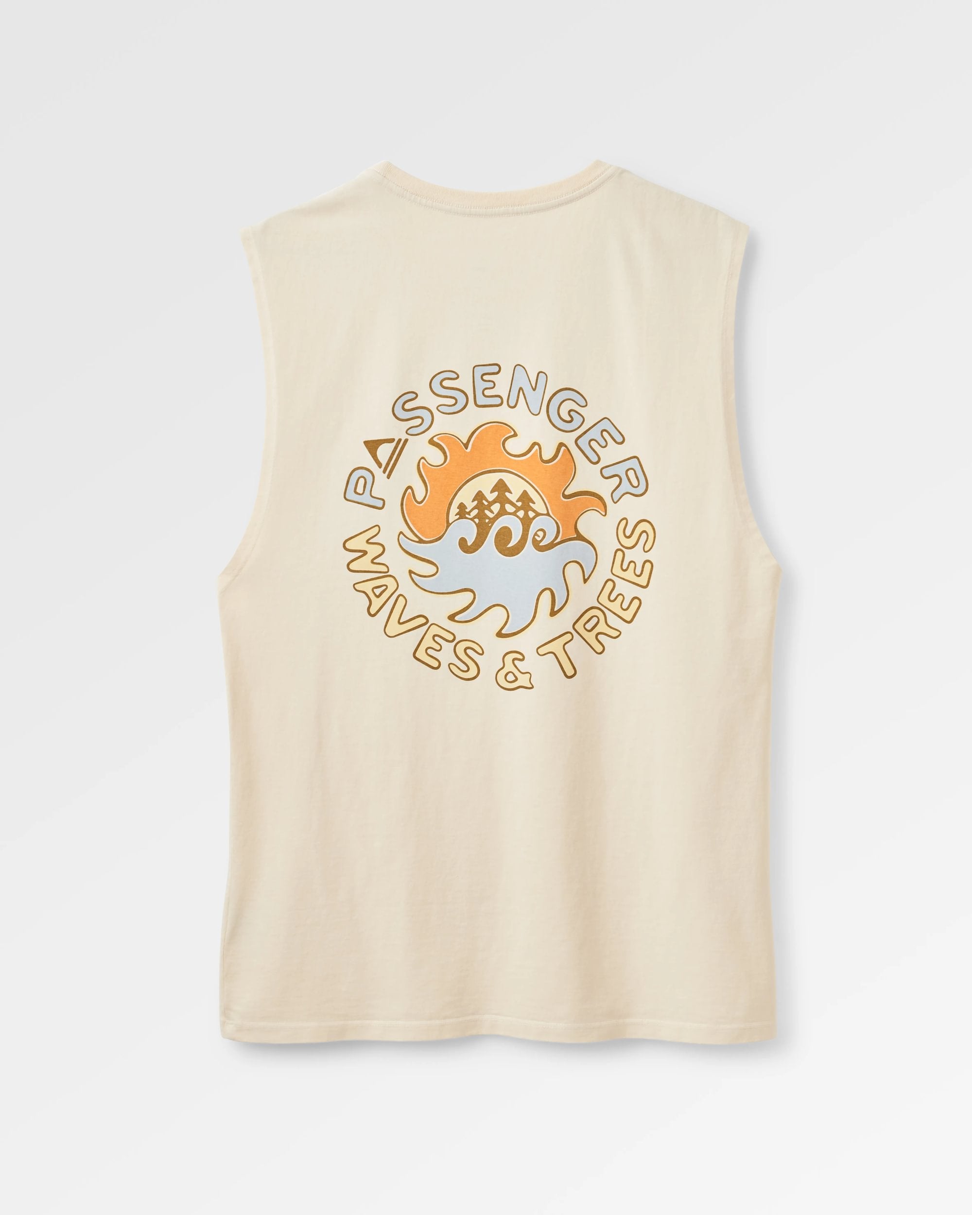 Dune Men's Recycled Cotton Vest - Birch - Flatlay