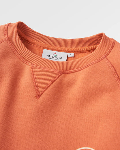 Odyssey Organic Cotton Sweatshirt - Burnt Orange - Flatlay