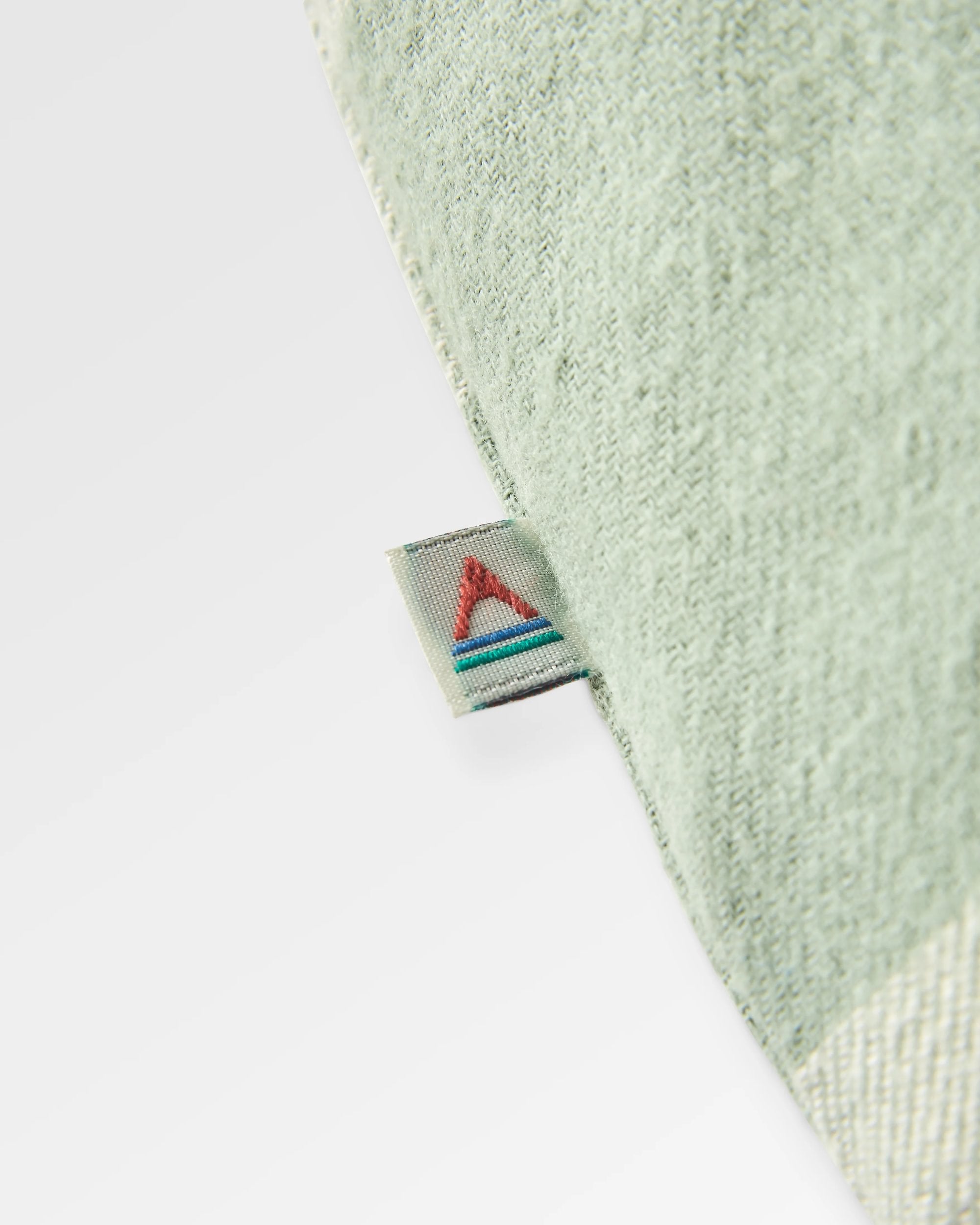 Flint Organic Cotton Overshirt - Pistachio Buffalo Check - Flatlay