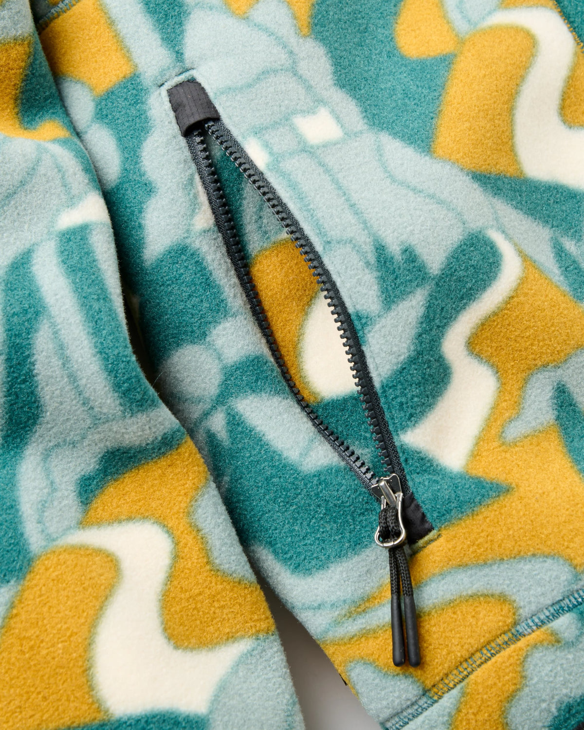 Dusk Polartec® Fleece - Slower Rhythms Deep Ocean - Flatlay
