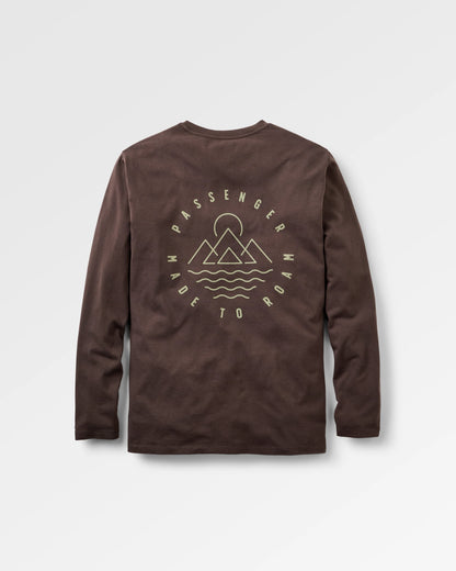 Escapism Recycled LS T-Shirt - Espresso - Flatlay