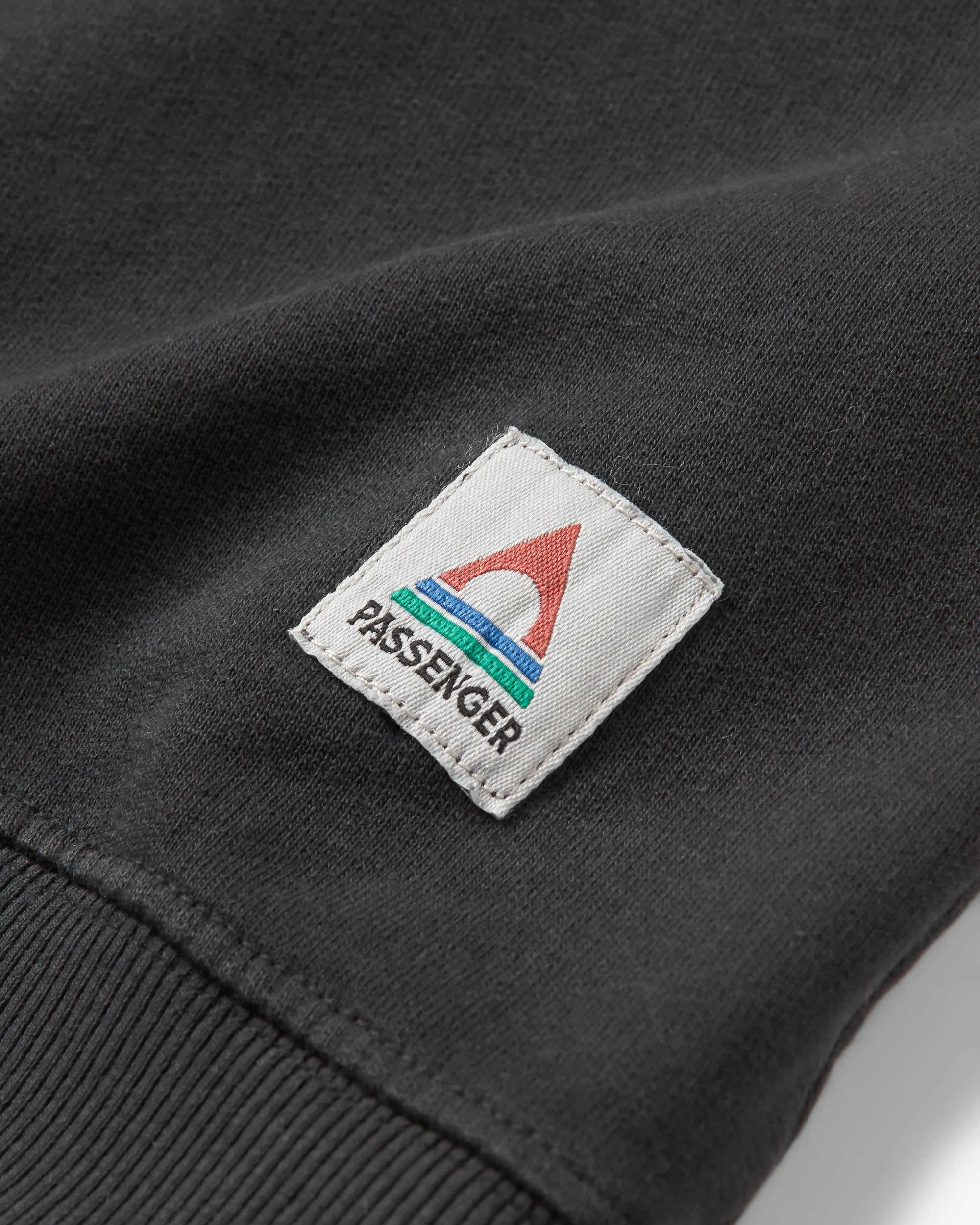 Heritage Recycled Cotton Oversized Sweatshirt - Black - Flatlay