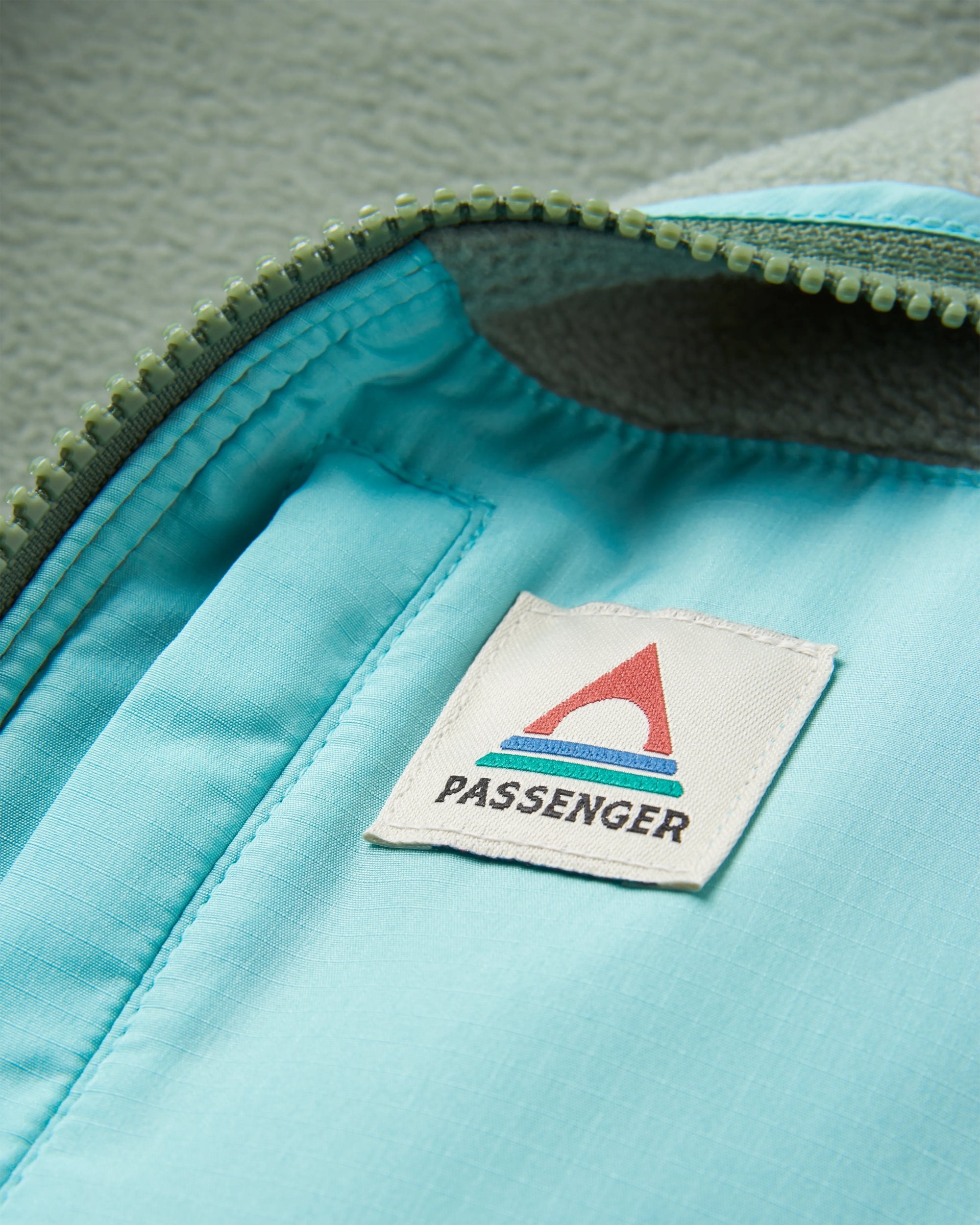 Caspian Recycled Polar Fleece - Wild Green - Flatlay