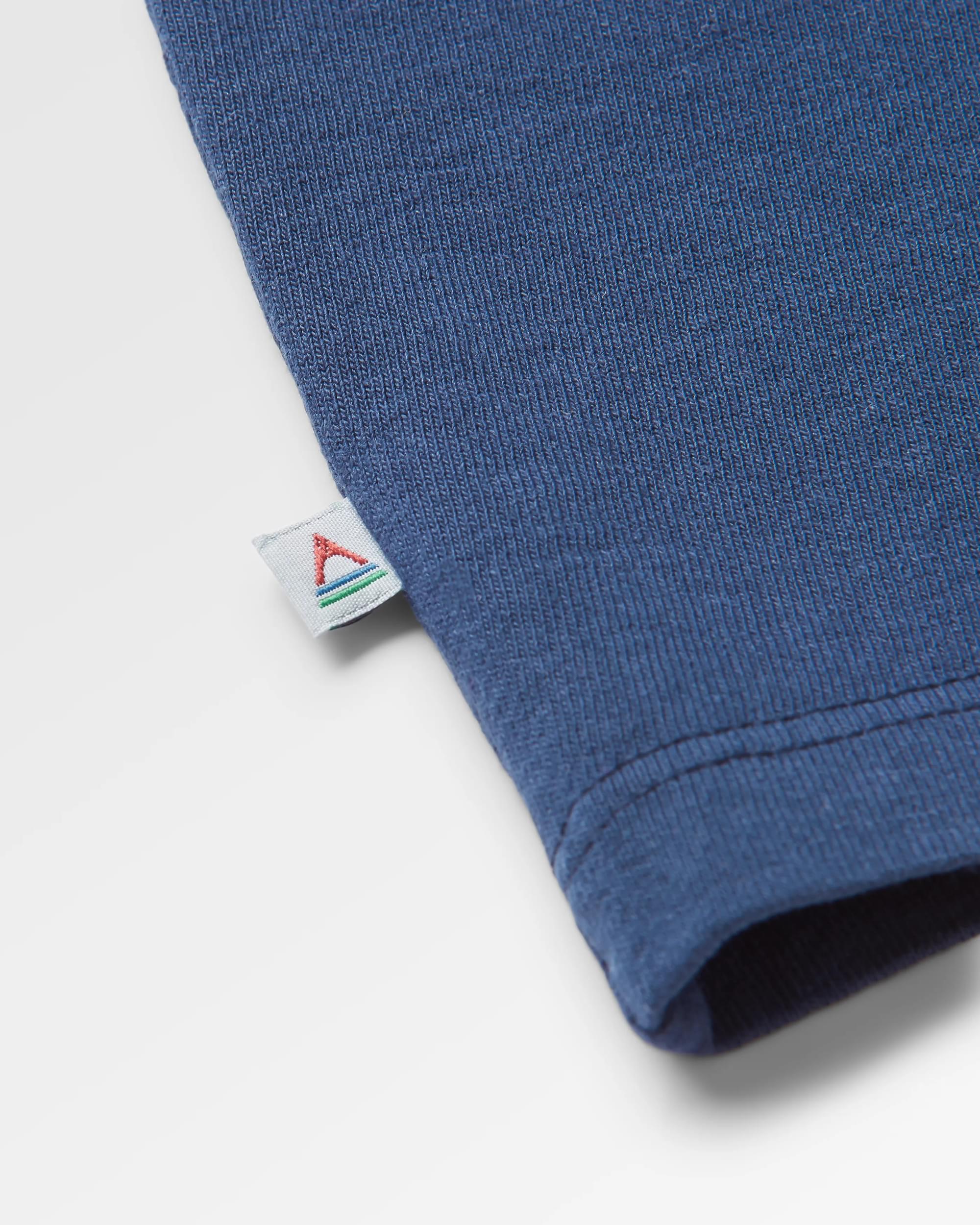 Classic Logo Recycled Cotton T-Shirt - Rich Navy - Flatlay