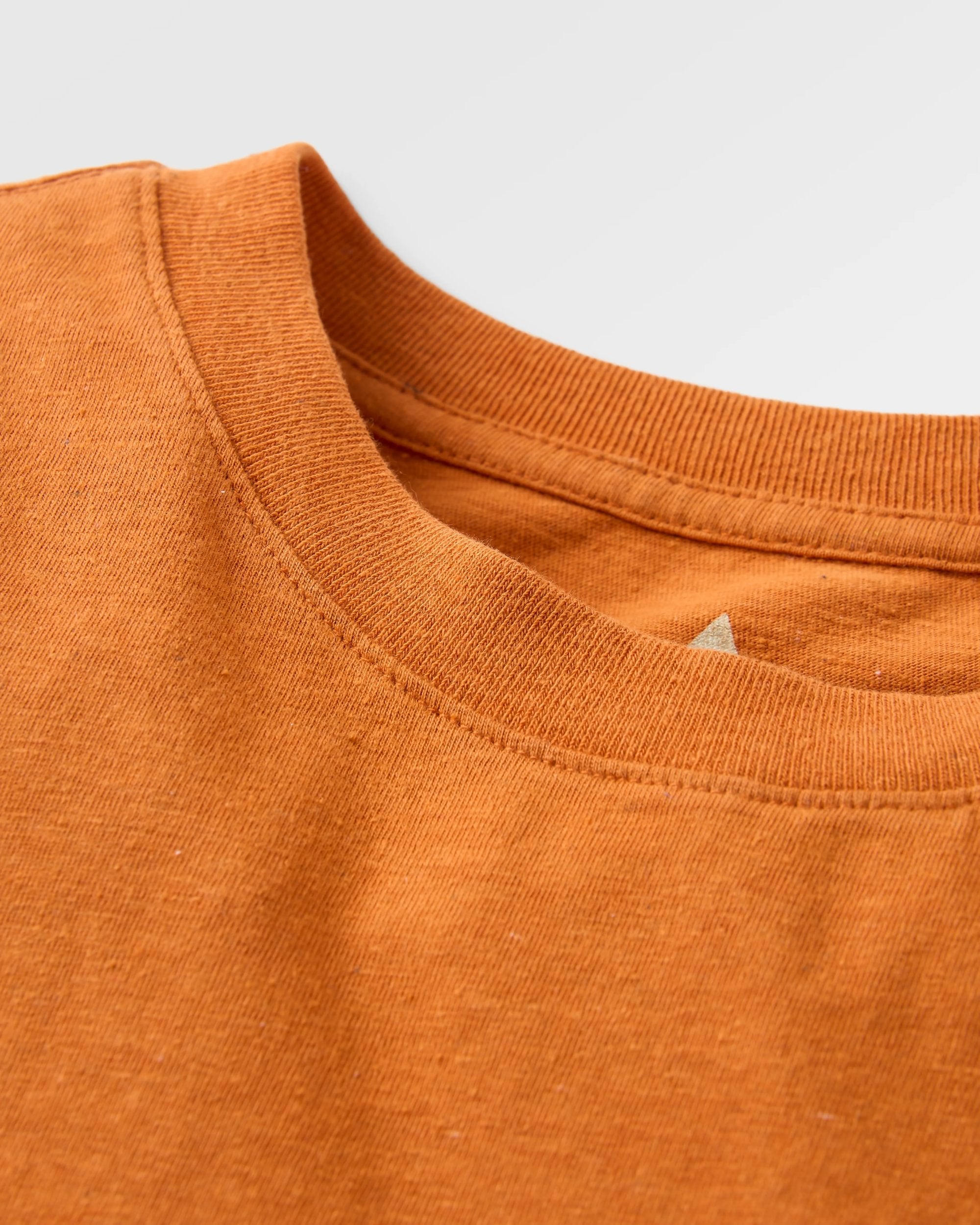 Elbio Recycled Relaxed Fit T-Shirt - Sunset Orange Marl - Flatlay