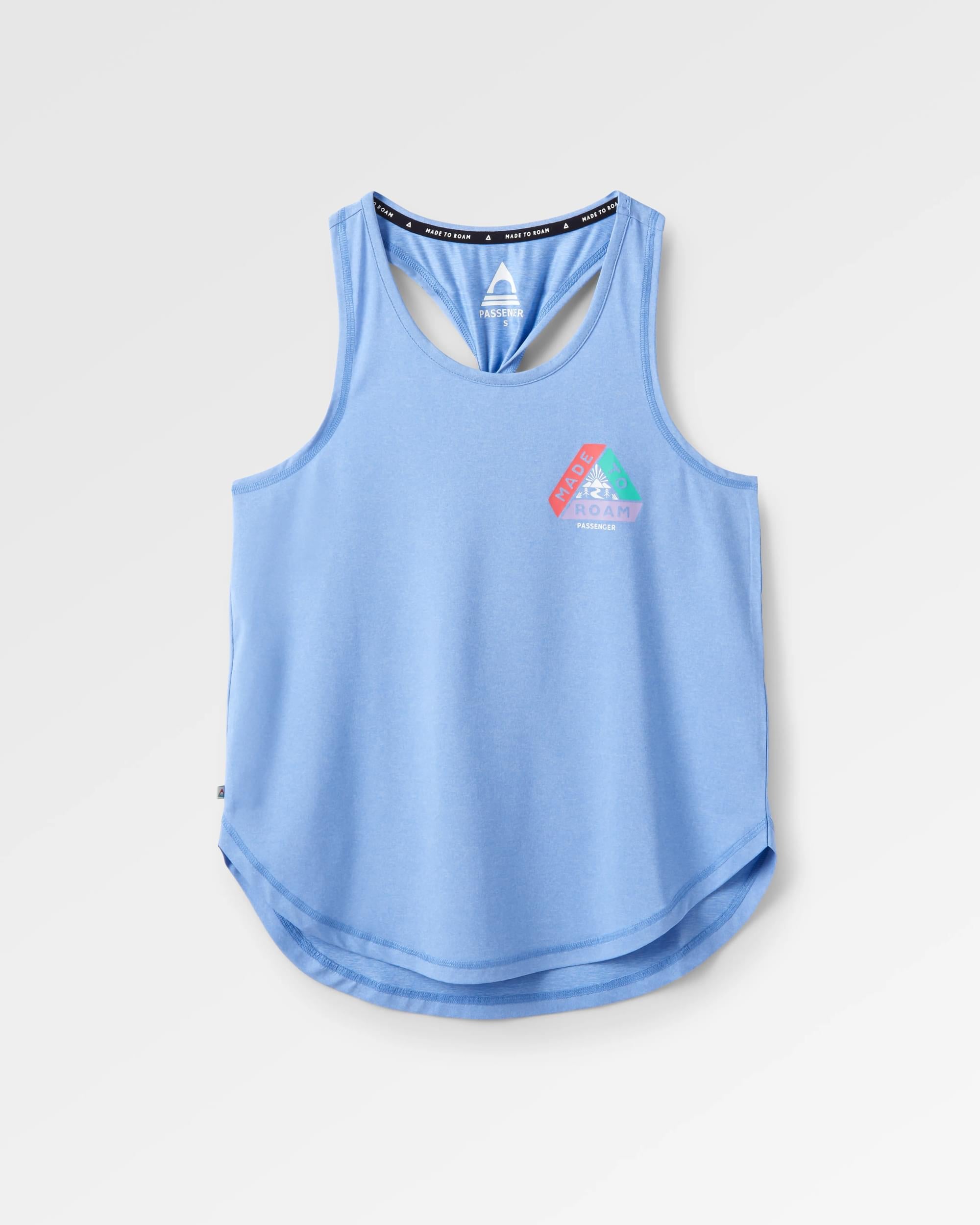 Twist Recycled Marl Active Vest - Cornflower Marl - Flatlay