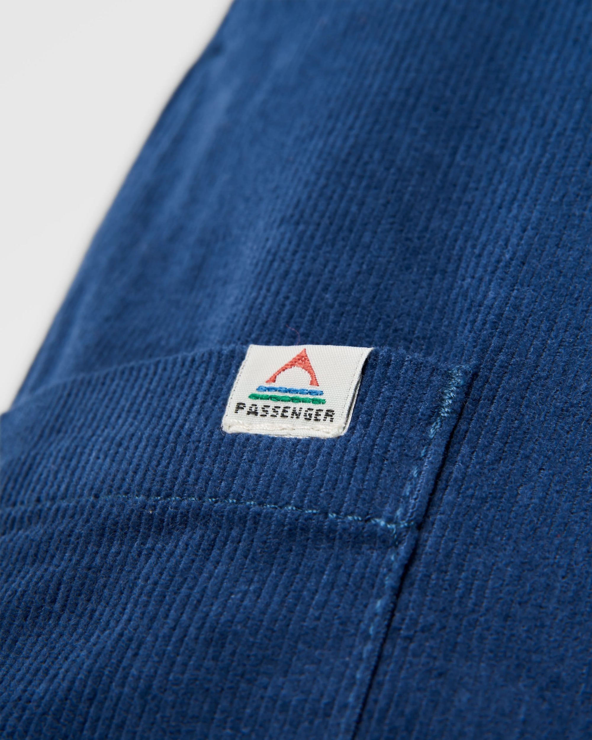 Someday Organic Cotton Corduroy Trouser - Dark Denim - Flatlay
