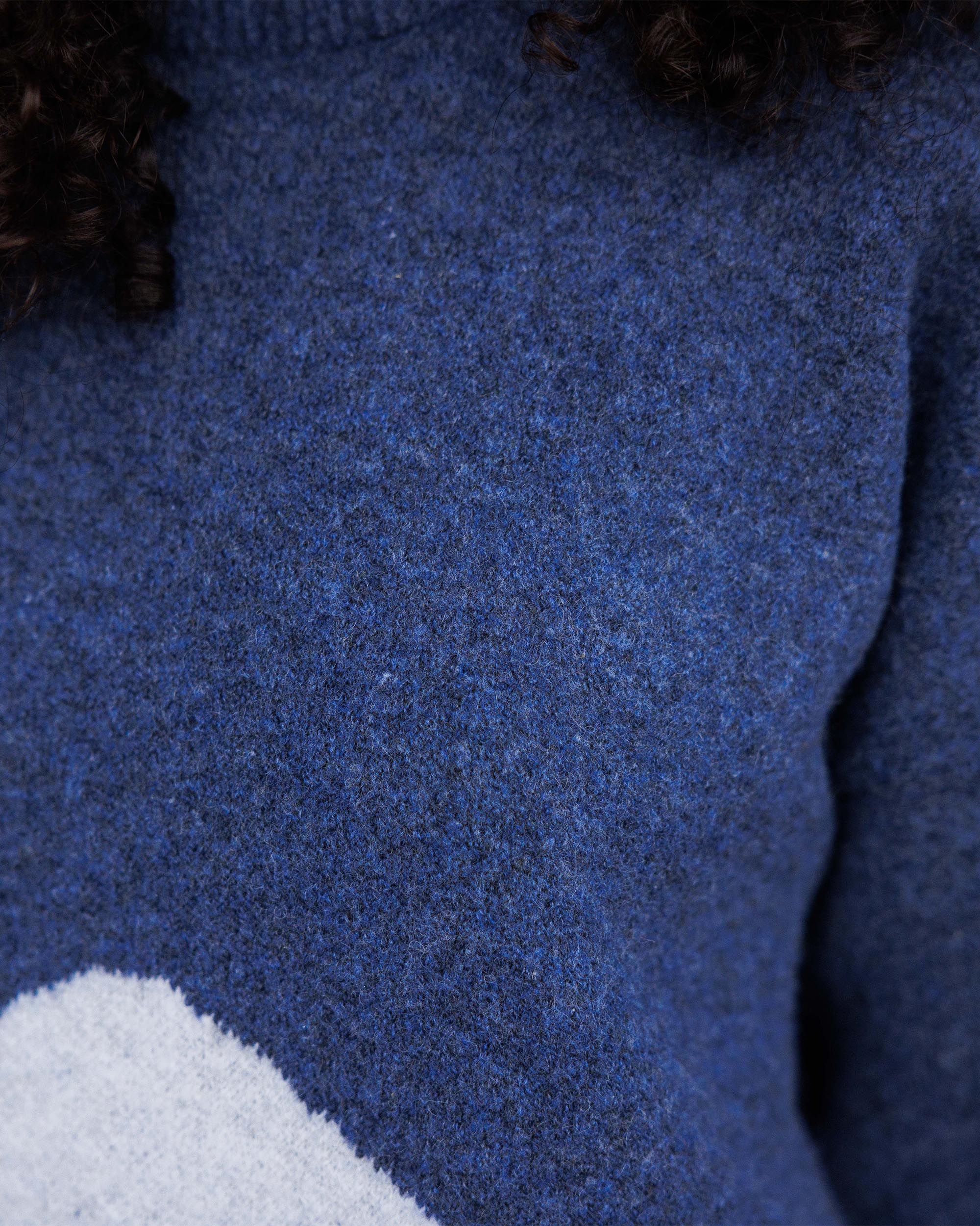 Vista Recycled Knitted Jumper - Dark Denim - Lifestyle