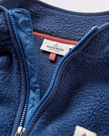 Tripper 2.0 Full Zip Recycled Sherpa Fleece - Rich Navy - Flatlay