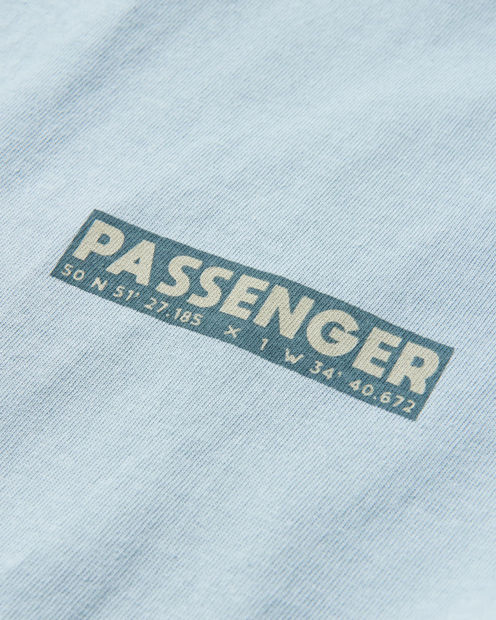 Distance Recycled Relaxed Fit T-Shirt - Blue Fog - Flatlay