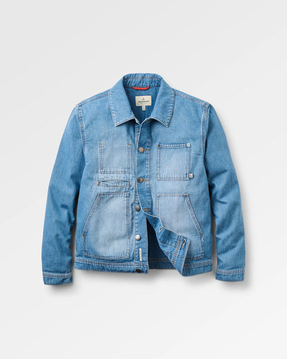 Vantage Denim Jacket - Light Wash Denim - Flatlay