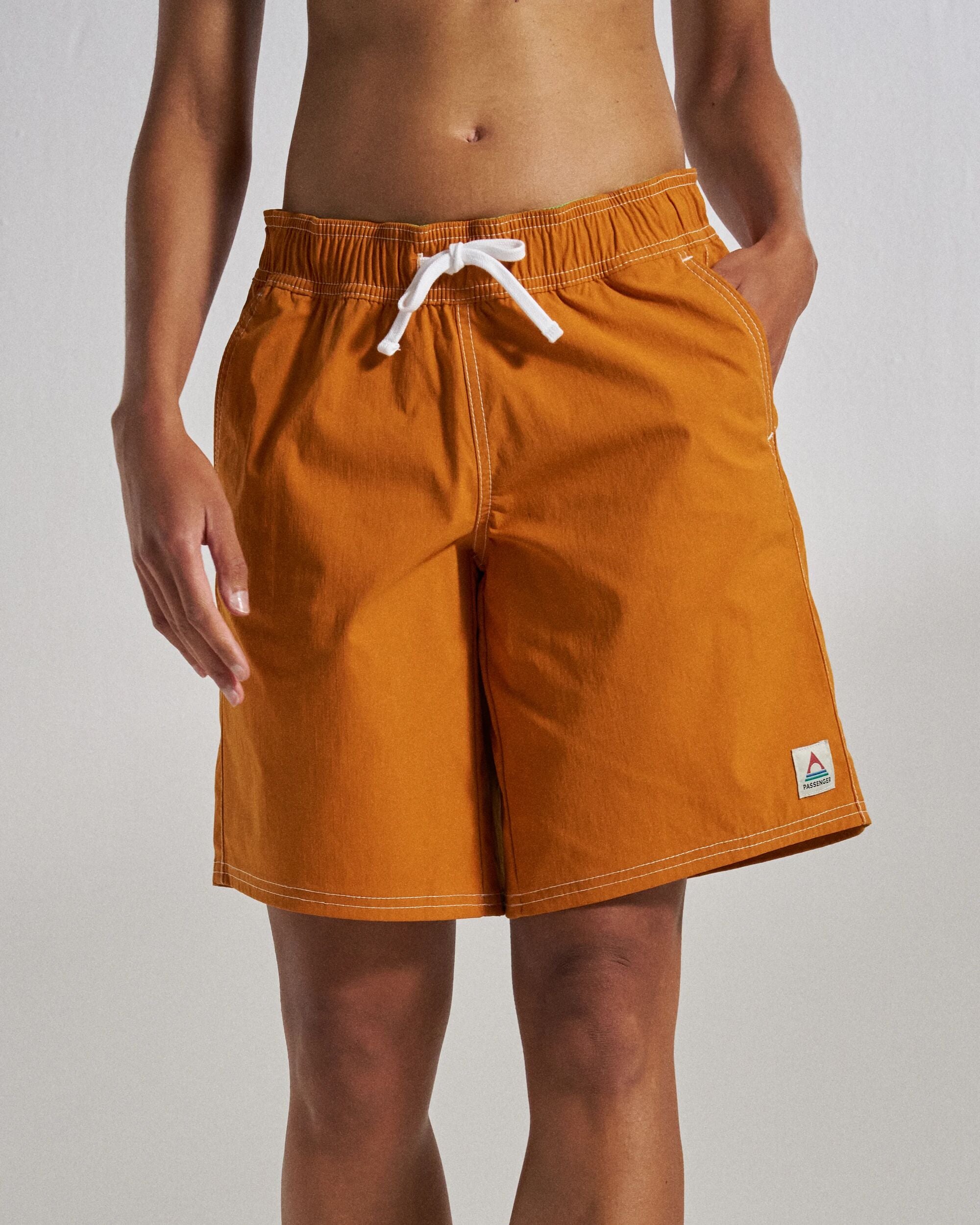 Searcher Longer Line 10" Boardshort - Retro Orange - Studio Model