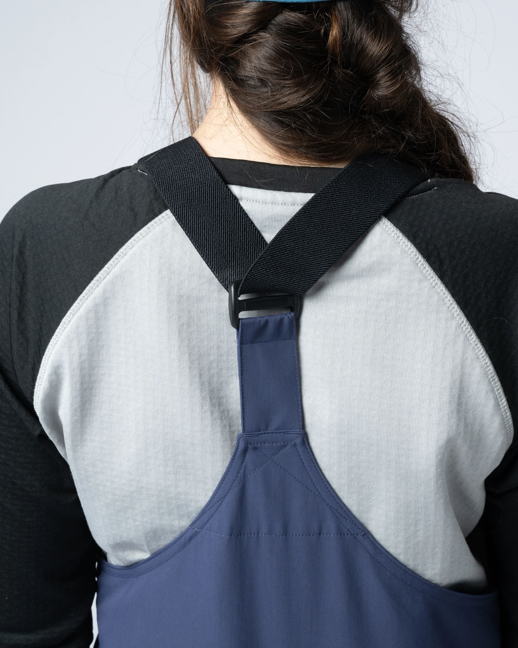 Snowscape Women's Recycled Bibpant - Rich Navy - Flatlay