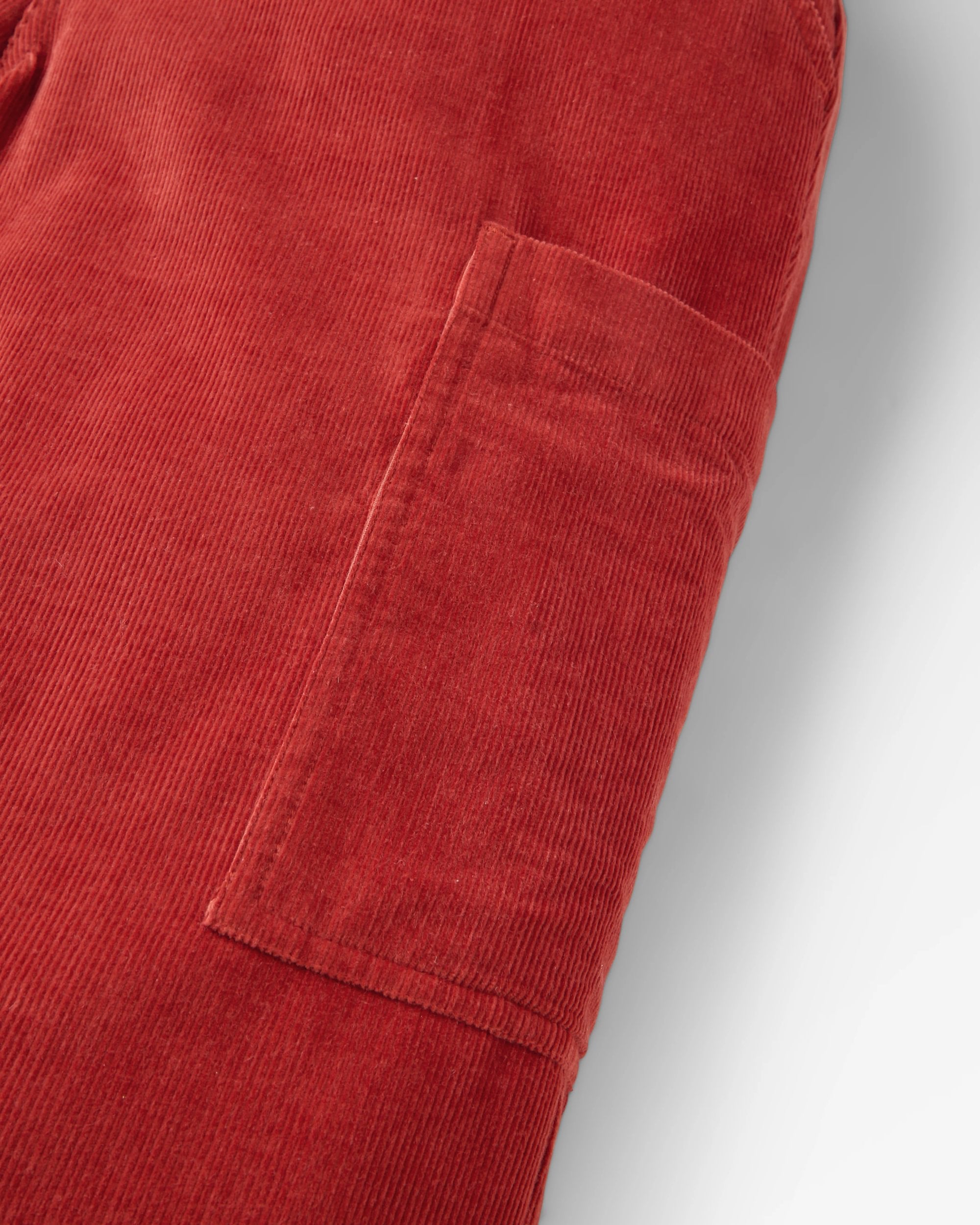 Someday Organic Corduroy Trouser - Red Ochre - Flatlay