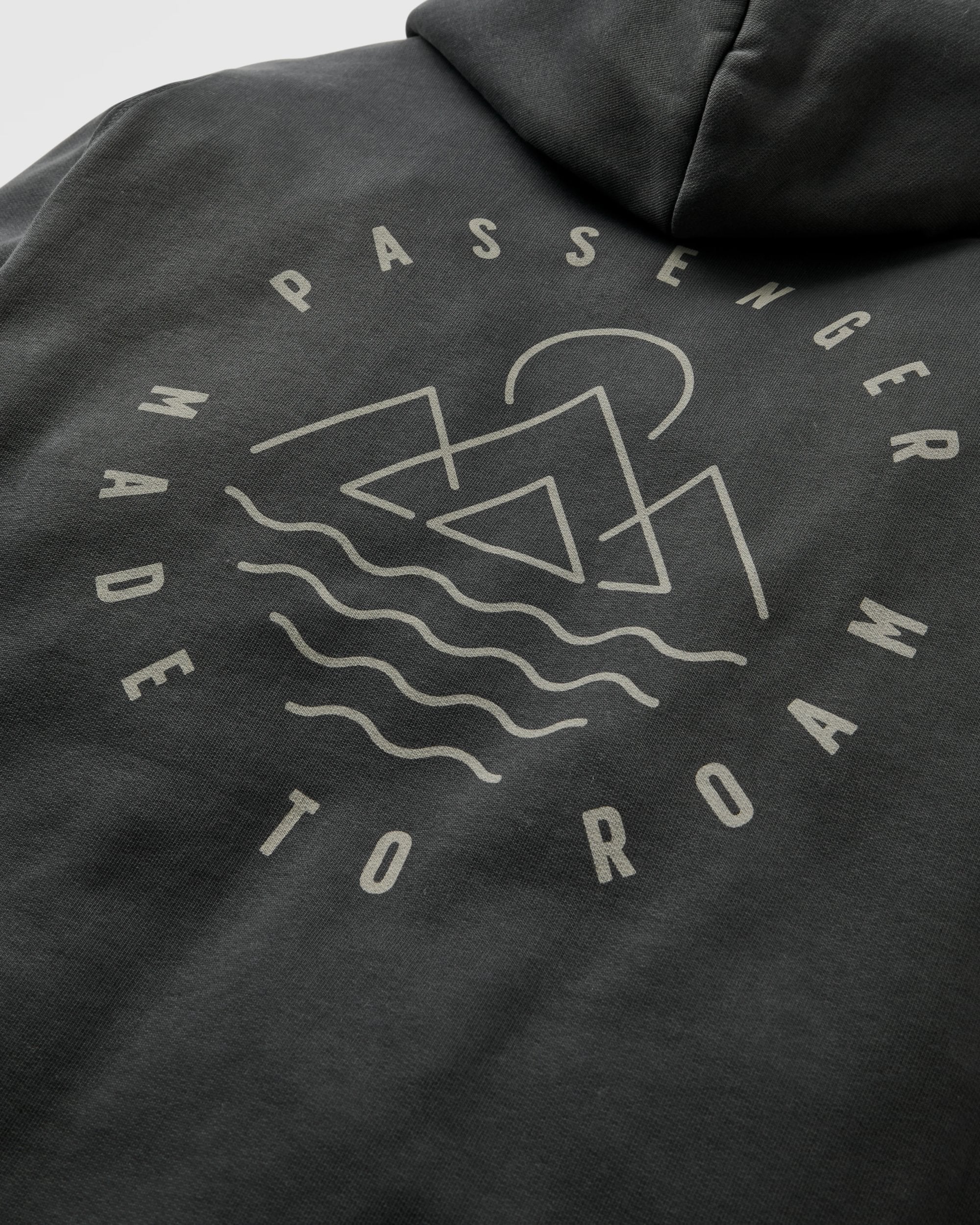 Escapism Recycled Cotton Hoodie - Black - Flatlay