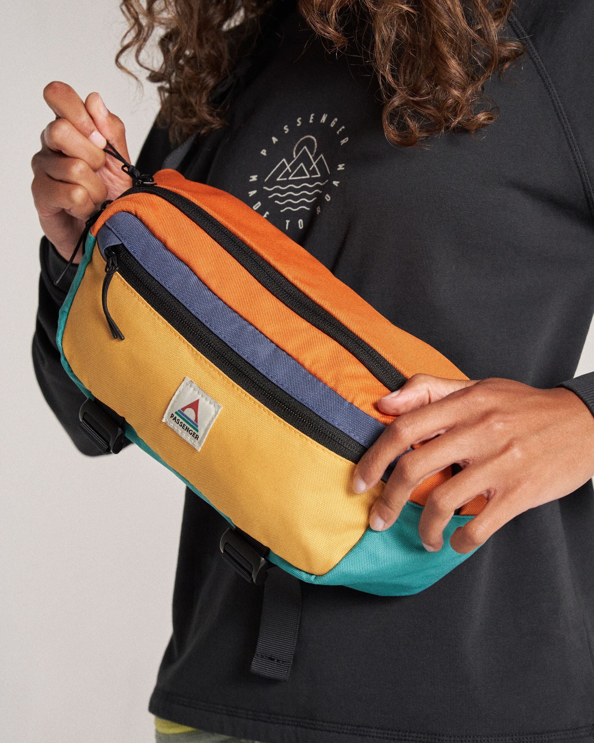 Boondocker Recycled Hip Pack - Multi-Colour - Studio Model - Female