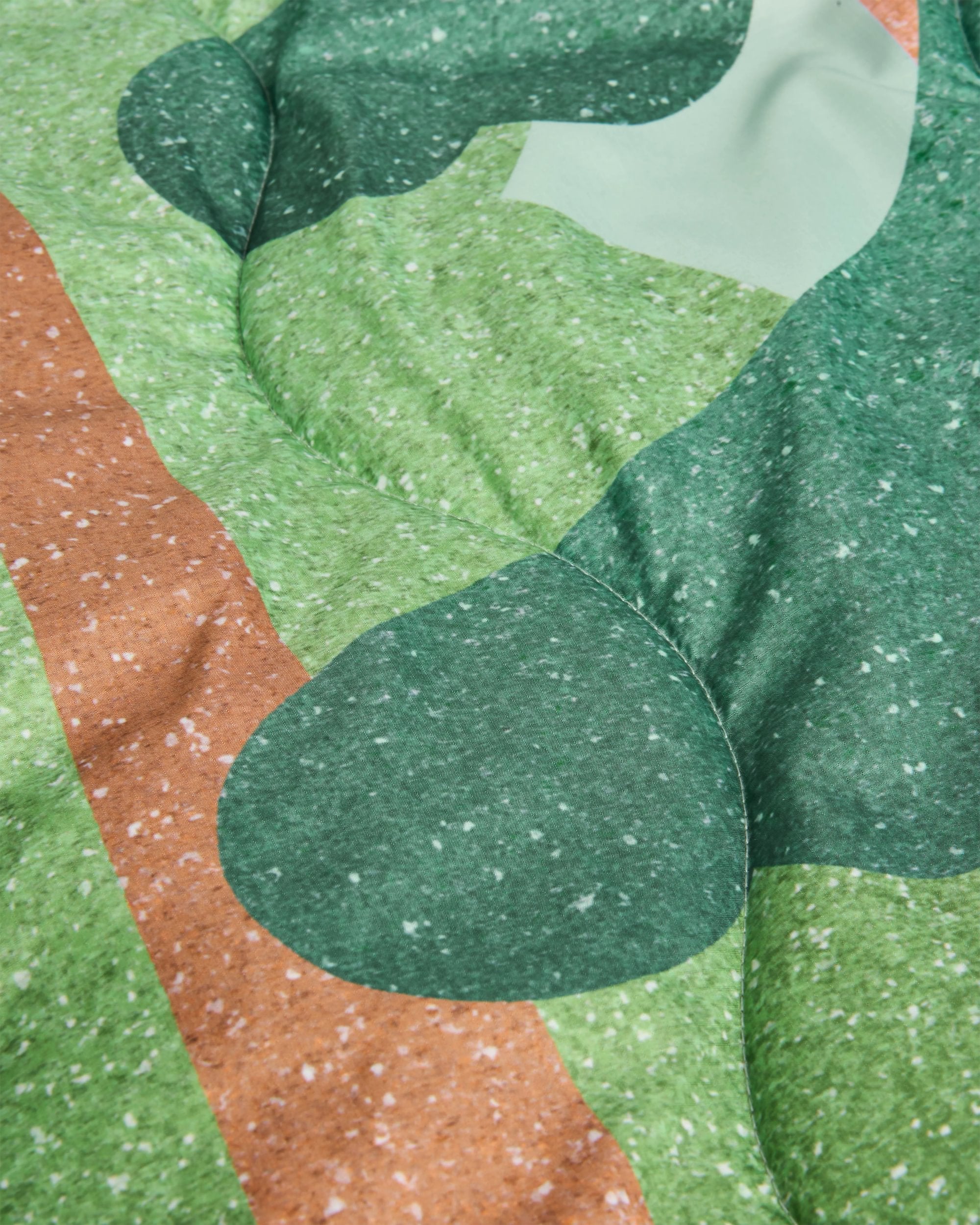 Cabin Recycled Sherpa Blanket - Spearmint - Flatlay