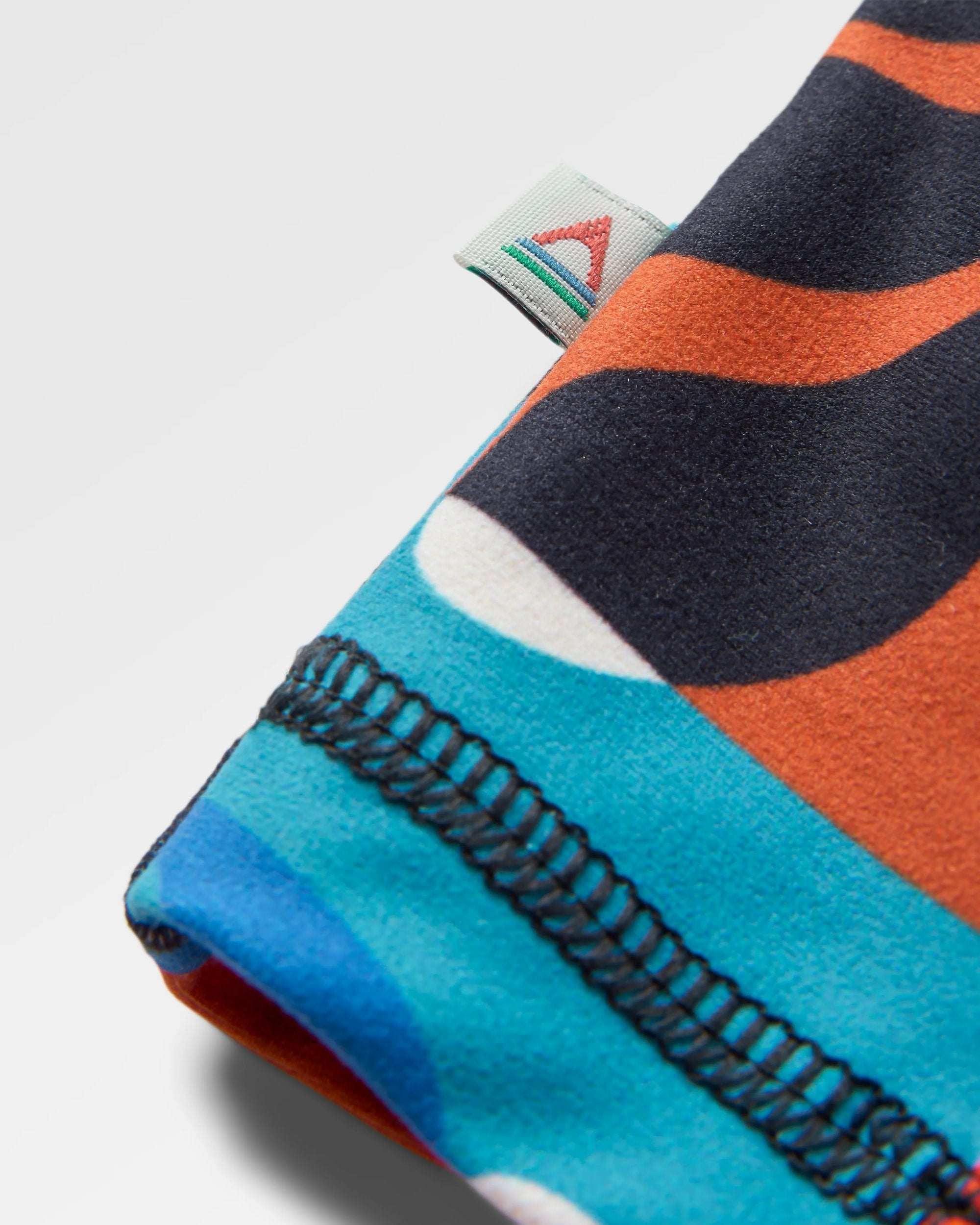 Mantra Recycled Active Crop Top - Mountain Foliage Blue - Flatlay