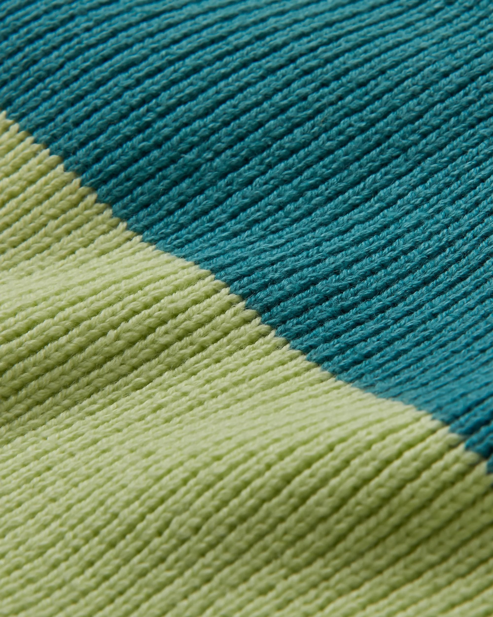 Moments Oversized Organic Knitted Hoodie - Mustard Yellow Multi Stripe - Flatlay