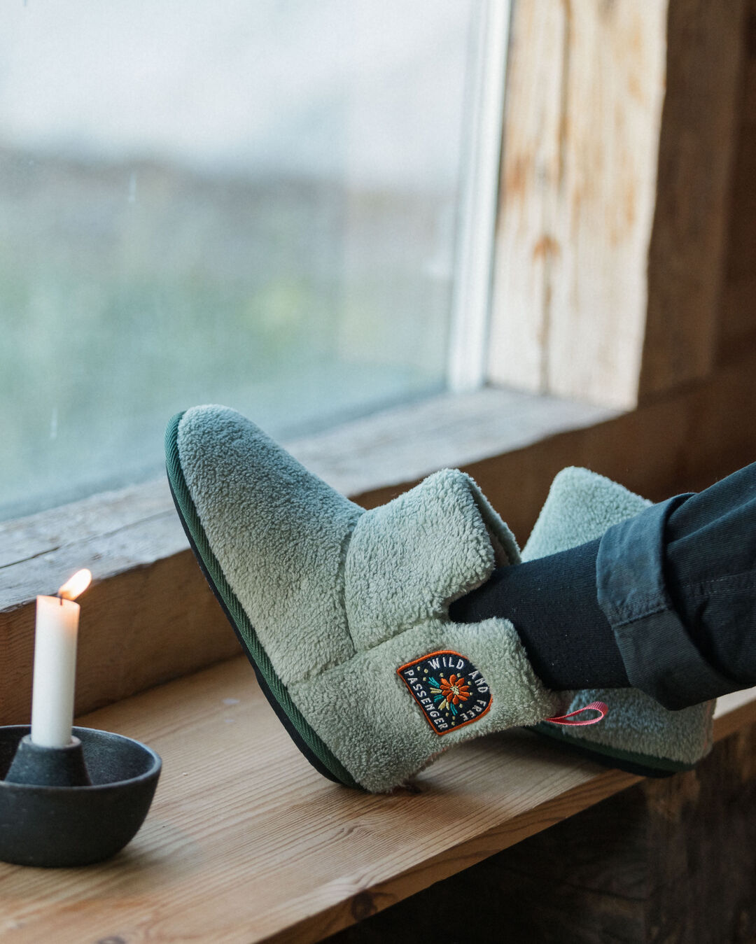 Hideaway Hut Slipper - Pistachio - Lifestyle