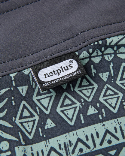Cruiser NetPlus® 19" Boardshort - Patchwork Faded Black - Flatlay