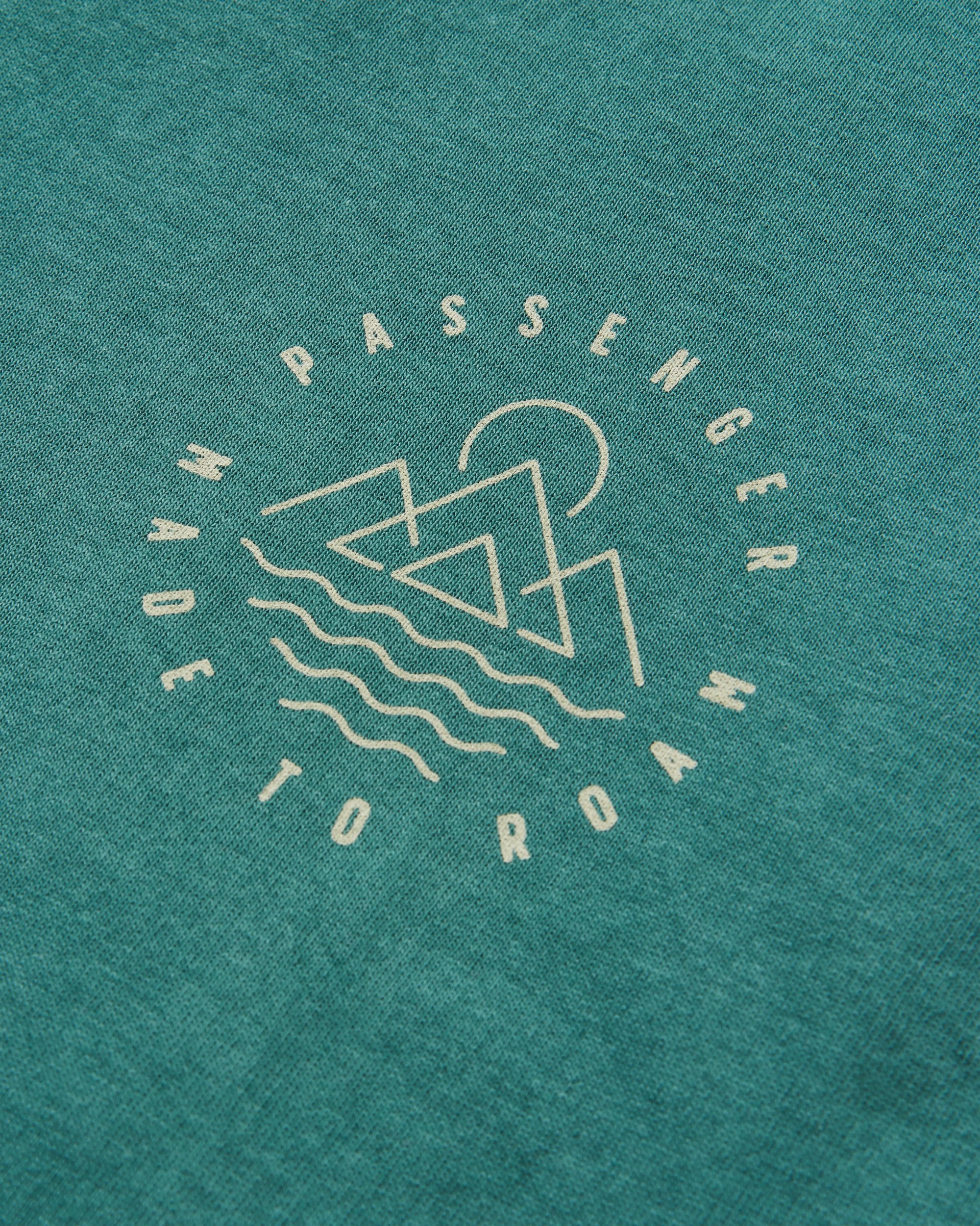 Escapism Recycled Cotton T-Shirt - Deep Ocean - Flatlay