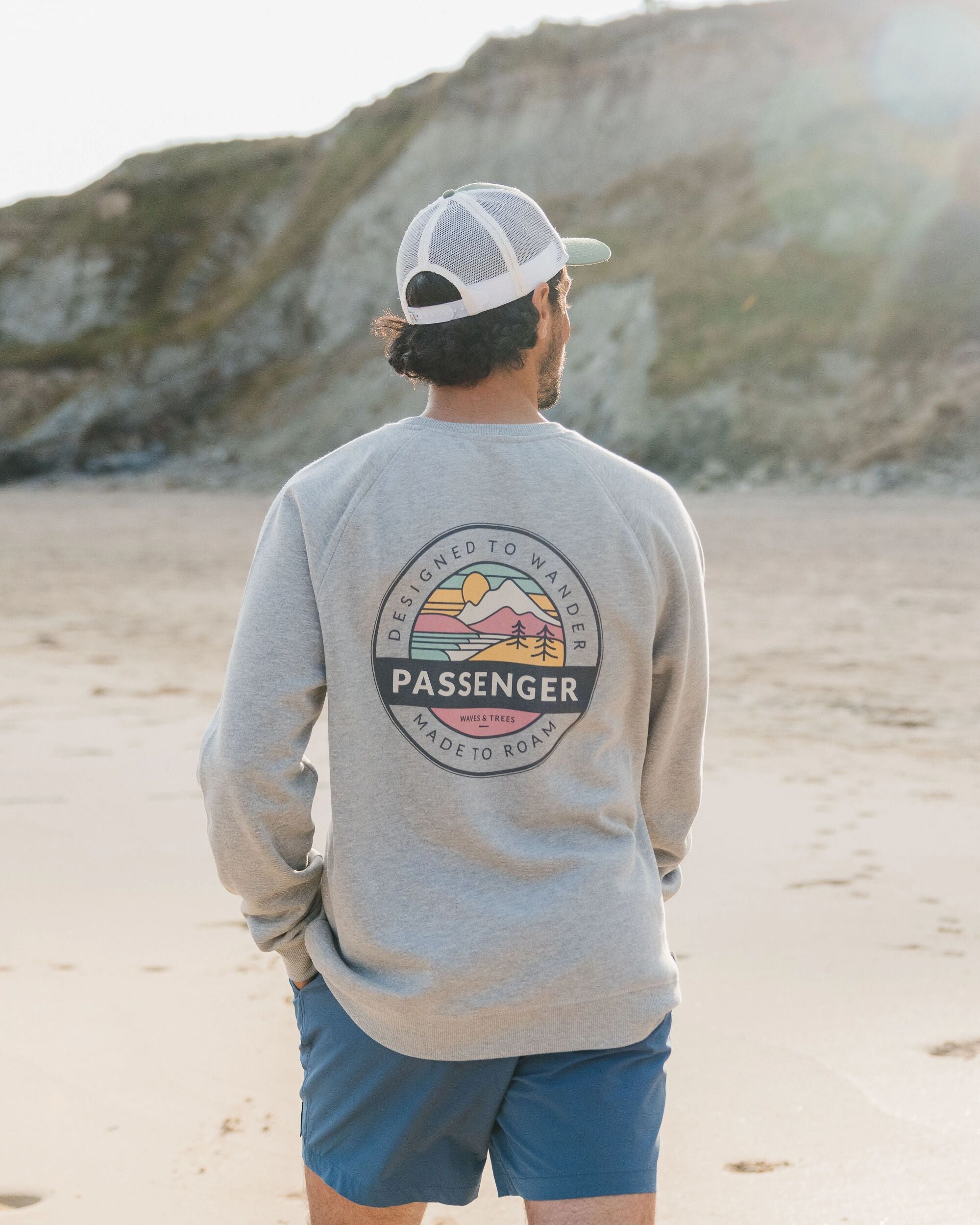 Odyssey Organic Cotton Sweatshirt - Mid Grey Marl - Lifestyle