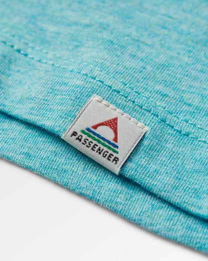 Poinsettia Organic Cotton Vest - Soft Blue Pool Marl - Flatlay