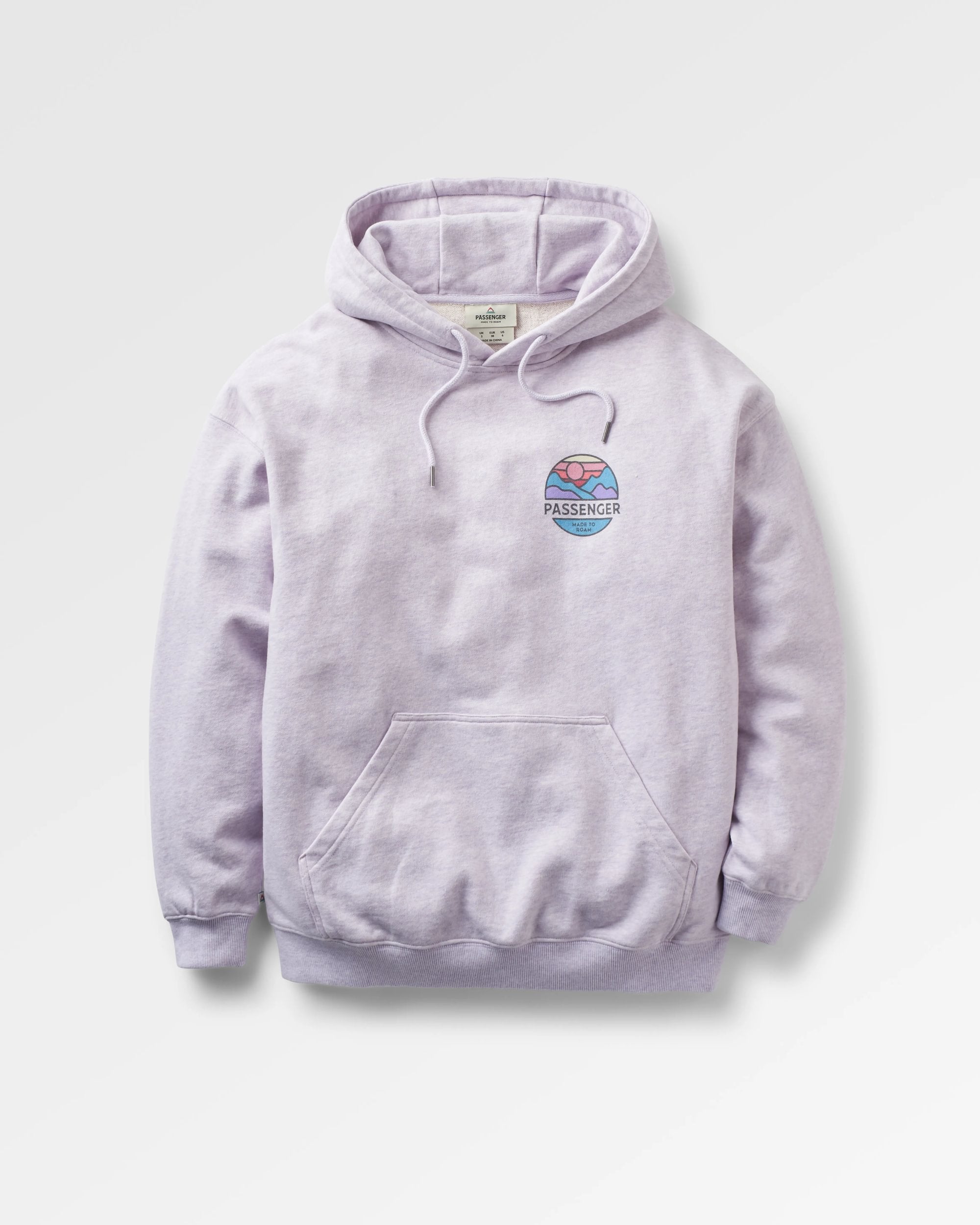 Laidback Organic Cotton Hoodie - Lilac Mist Marl - Flatlay