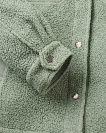 Rappel Sherpa Oversized Shirt - Pistachio - Flatlay