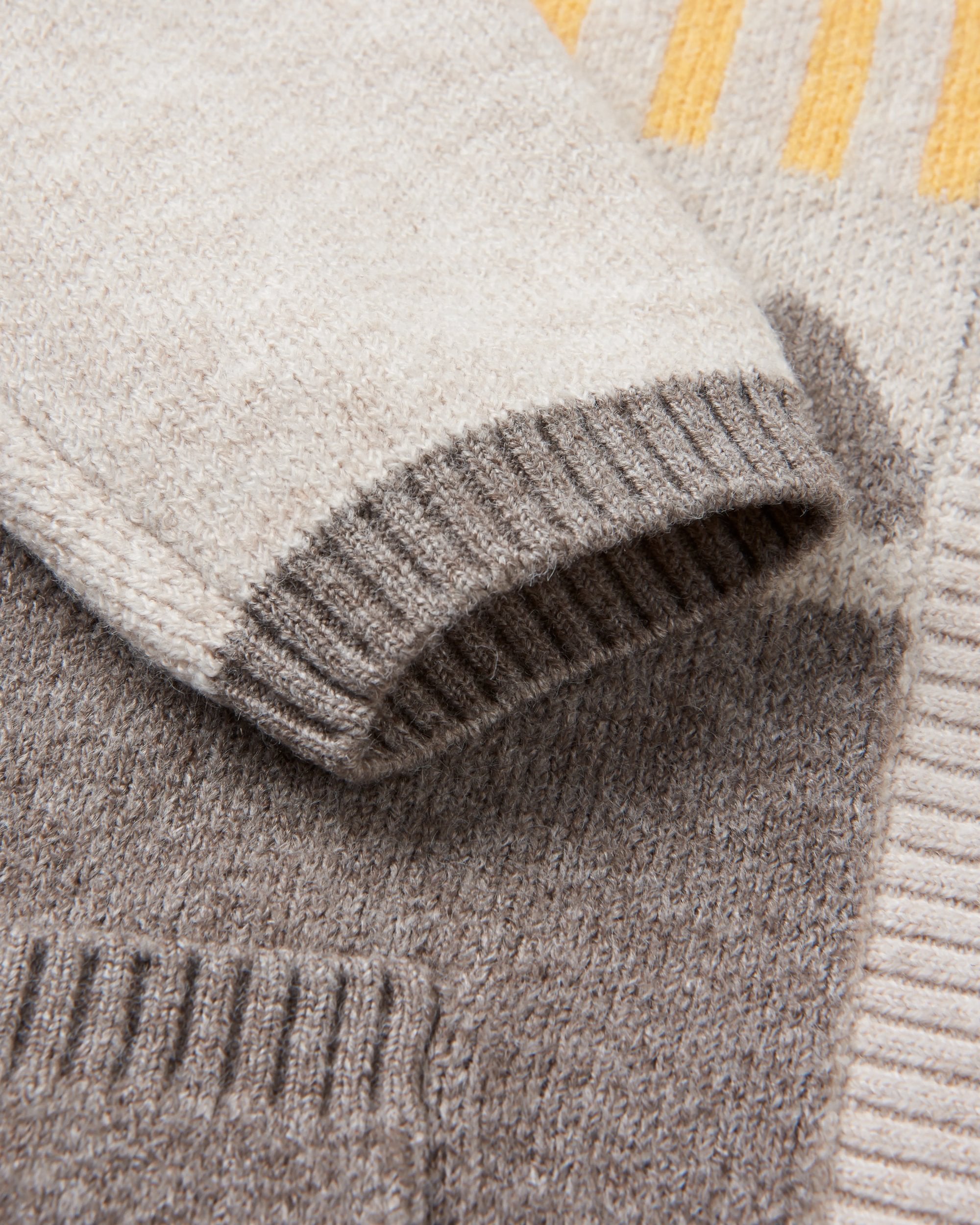 Nettle Recycled Knitted Cardigan - Birch - Flatlay