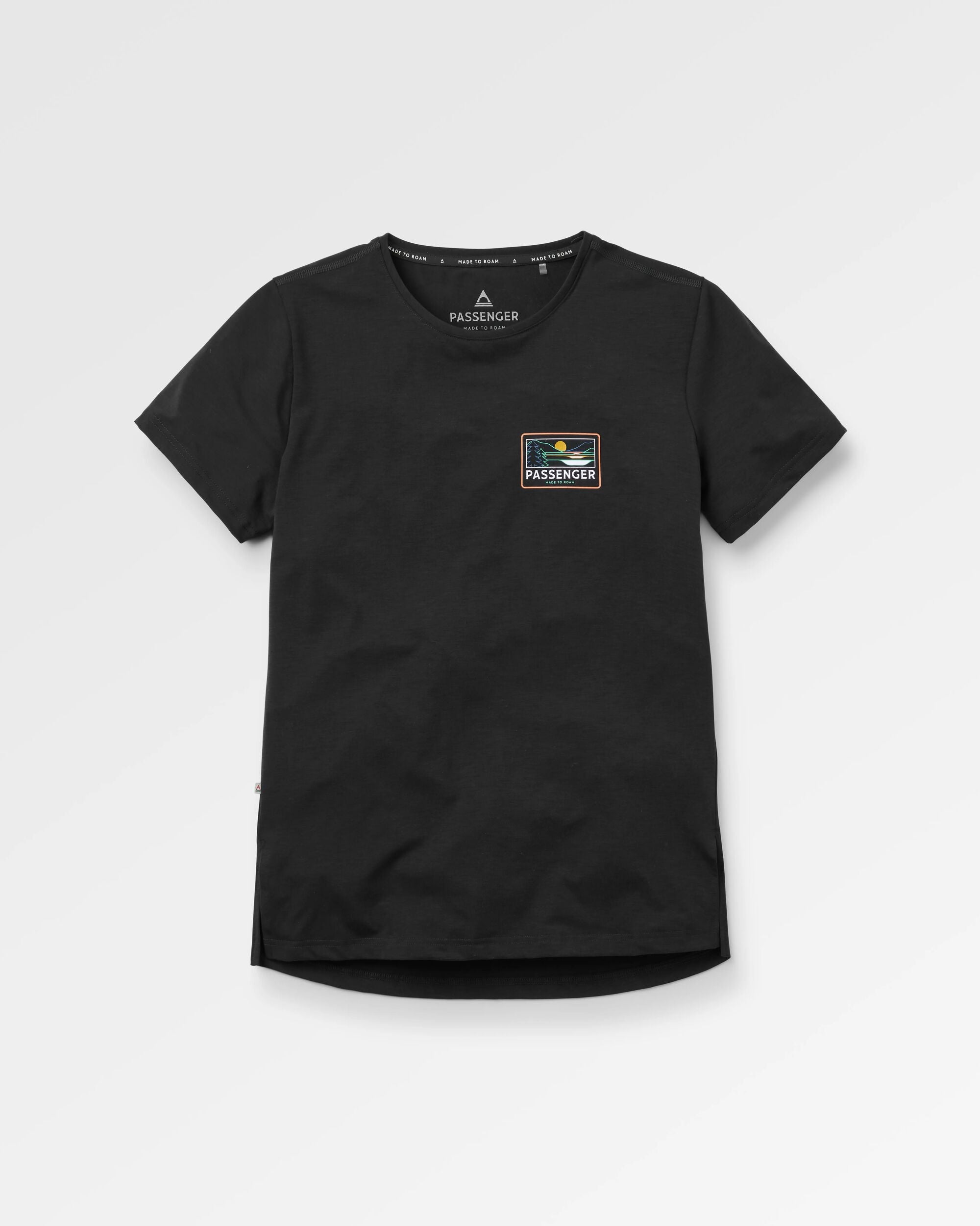 Roamer Women's Recycled Active T-Shirt - Black - Flatlay