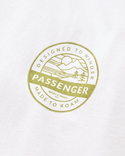 Odyssey Recycled Cotton Raglan T-Shirt - Rich Navy/White - Flatlay