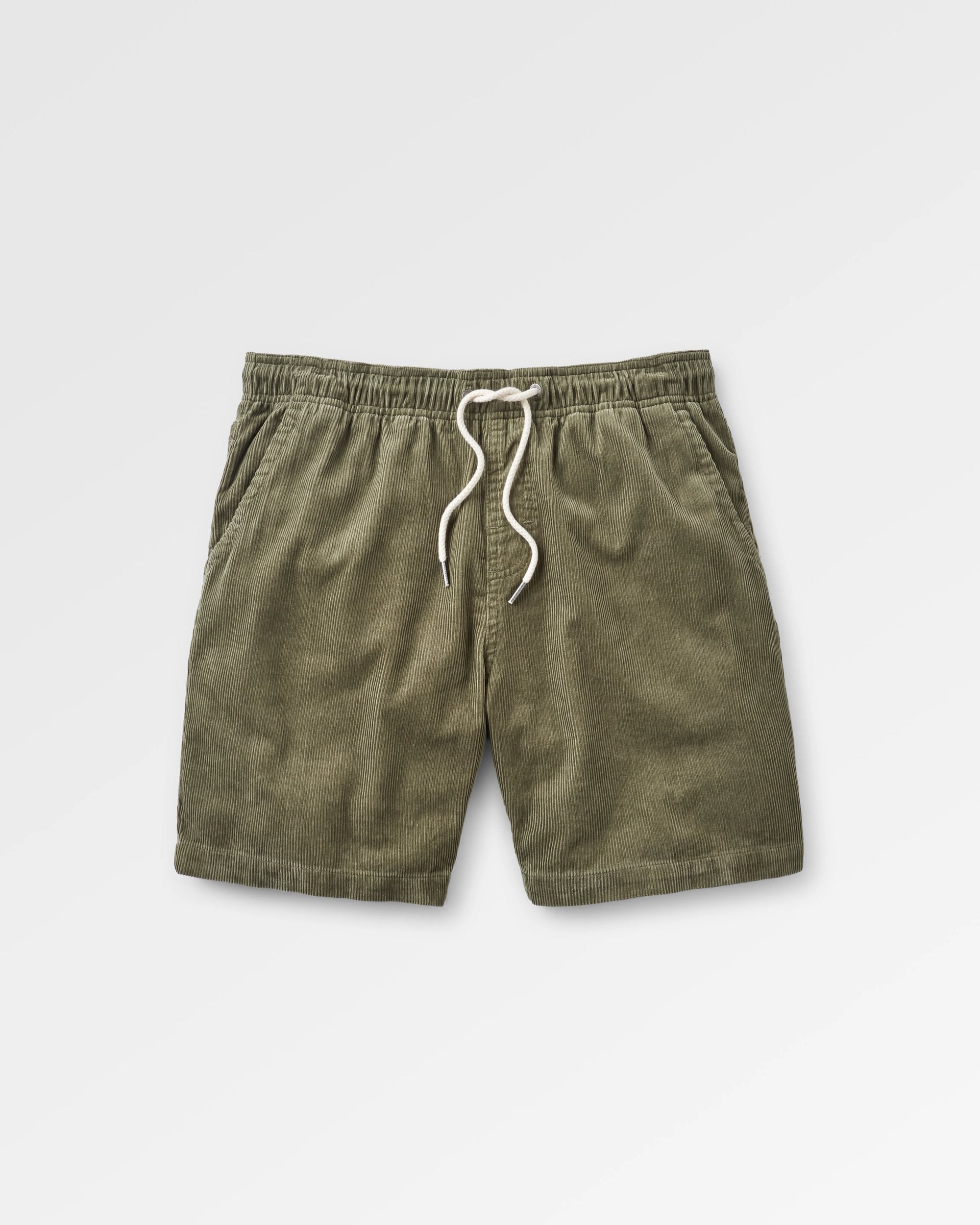 Drifter Cord Short - Dusty Olive - Flatlay