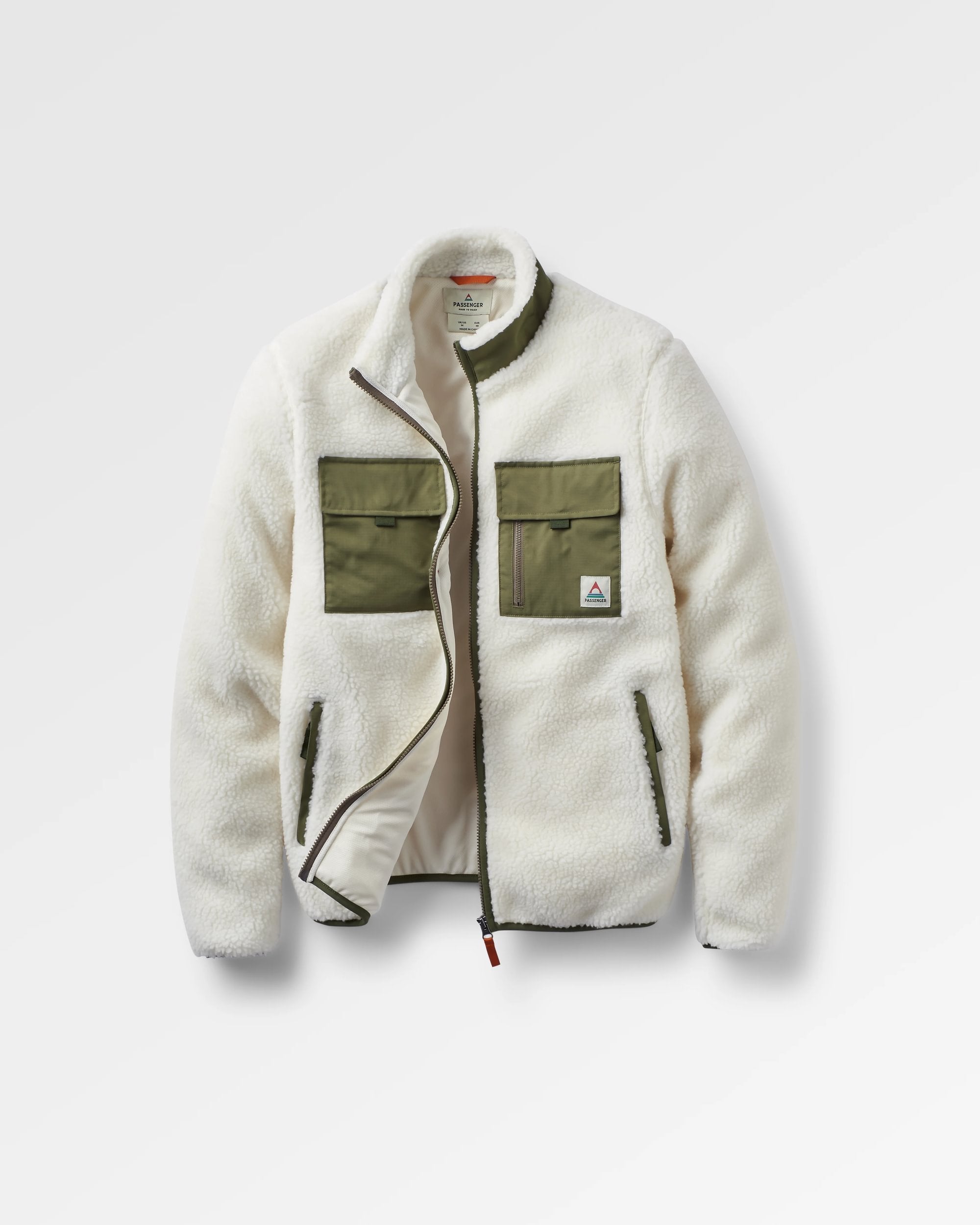 Valiant Deep-Pile Sherpa Fleece - Off White - Flatlay