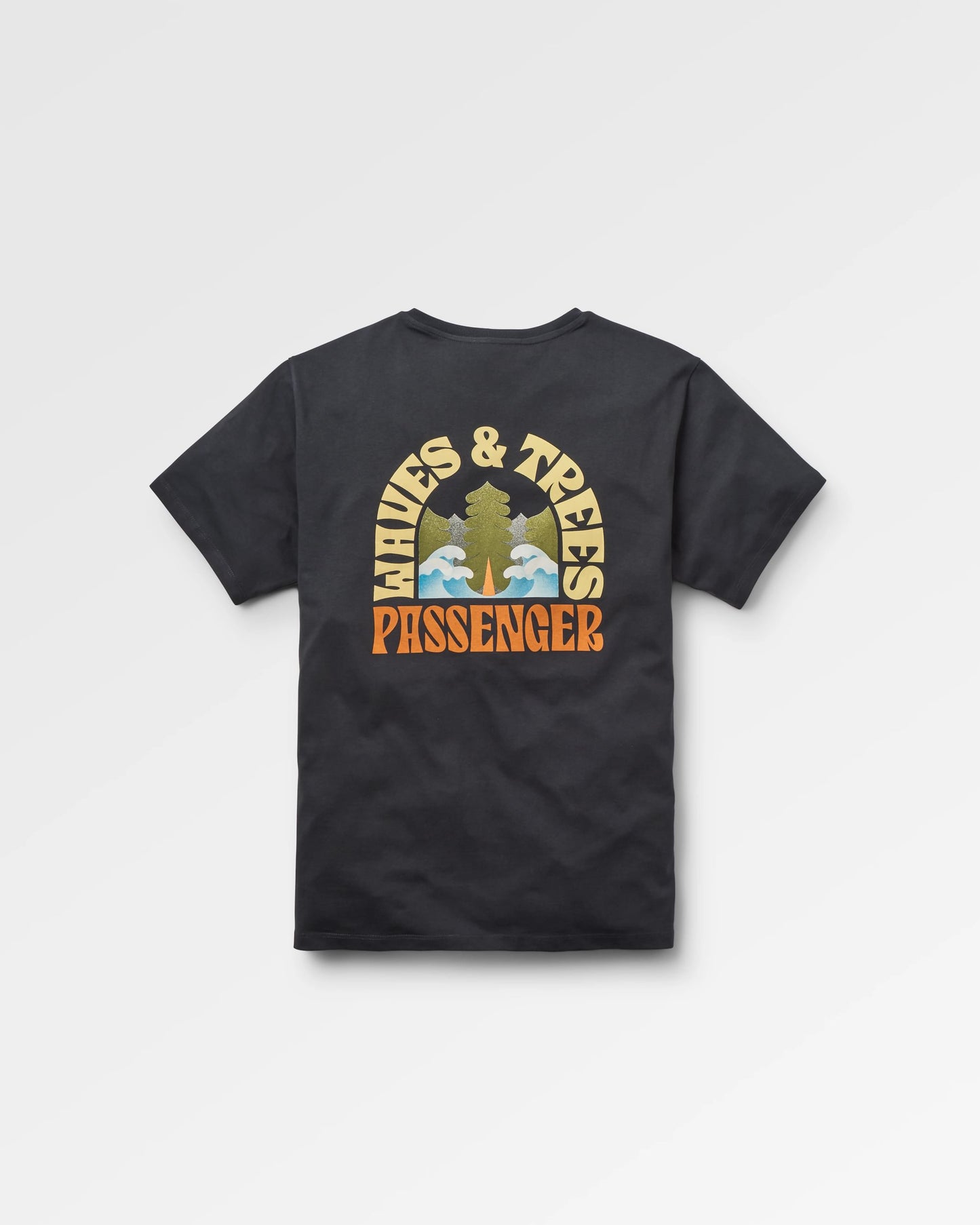Outsiders Recycled Cotton T-Shirt - Black - Flatlay