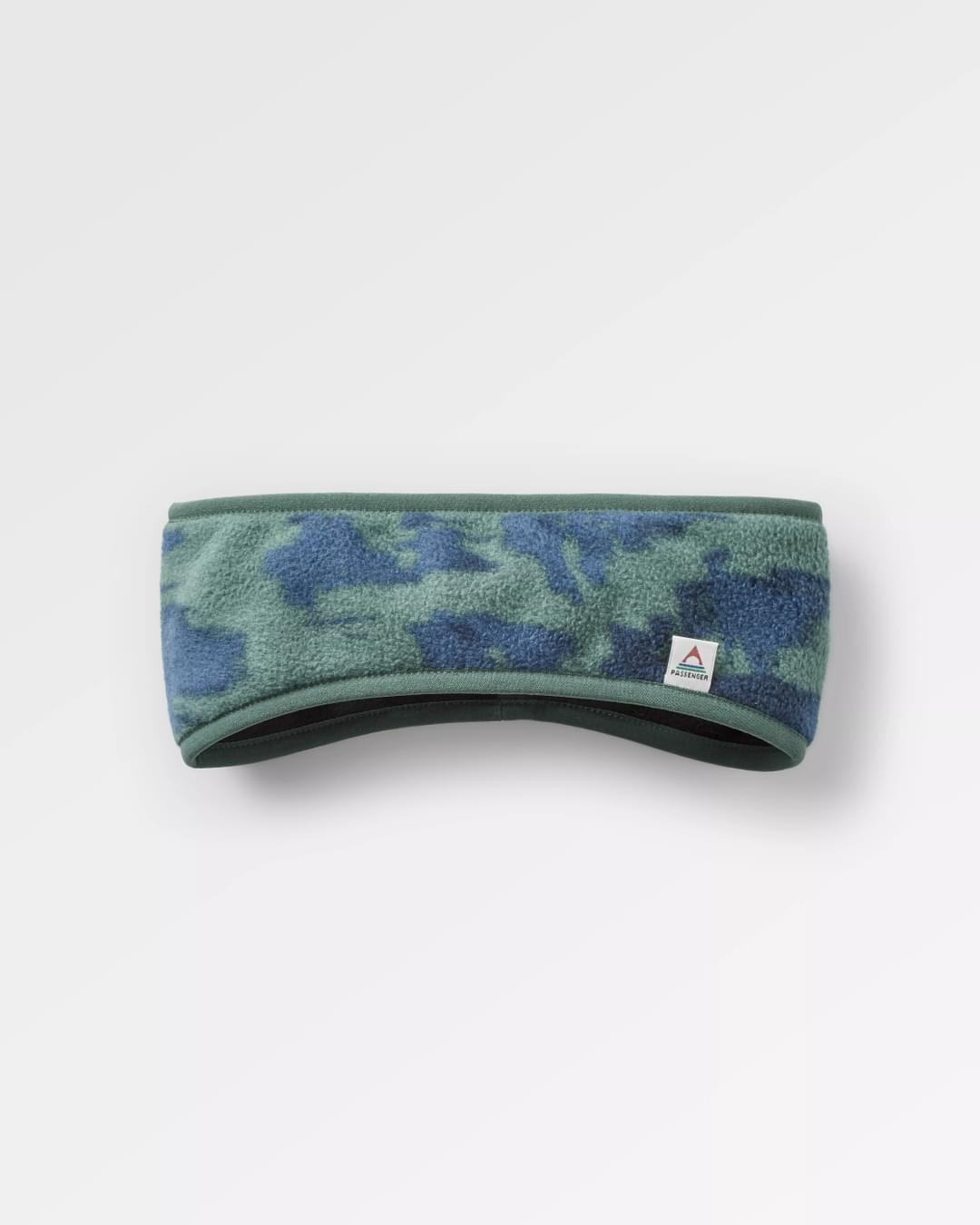 Larch Recycled Polar Fleece Headband - Oak Patch Deep Ocean - Flatlay
