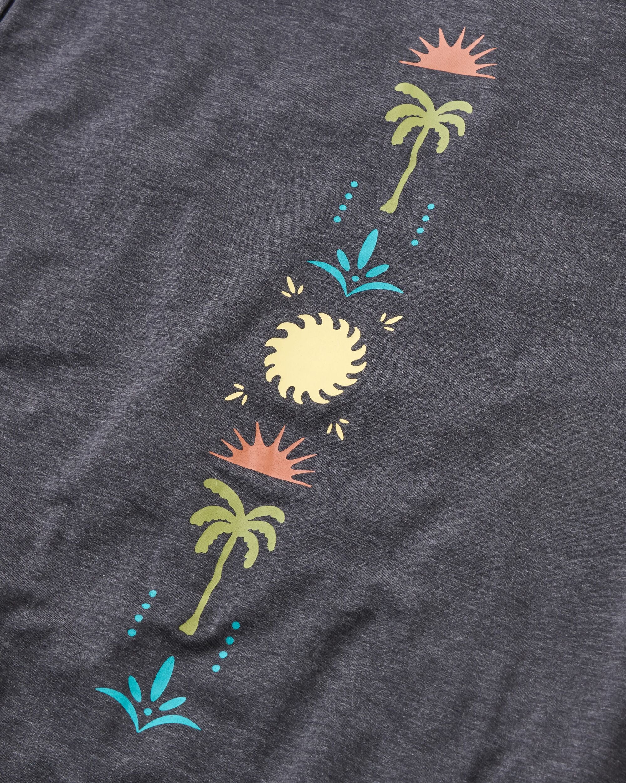 Women's Solscape Active T-Shirt - Faded Black Marl - Flatlay