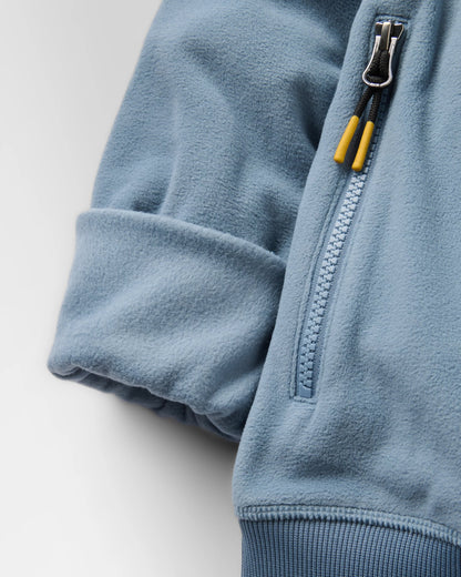 Ayla Micro Polartec® Crew Fleece - Stormy Blue - Flatlay