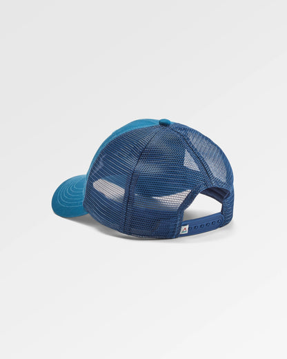 Waves & Trees Organic Cotton Trucker Cap - Tidal Blue - Flatlay