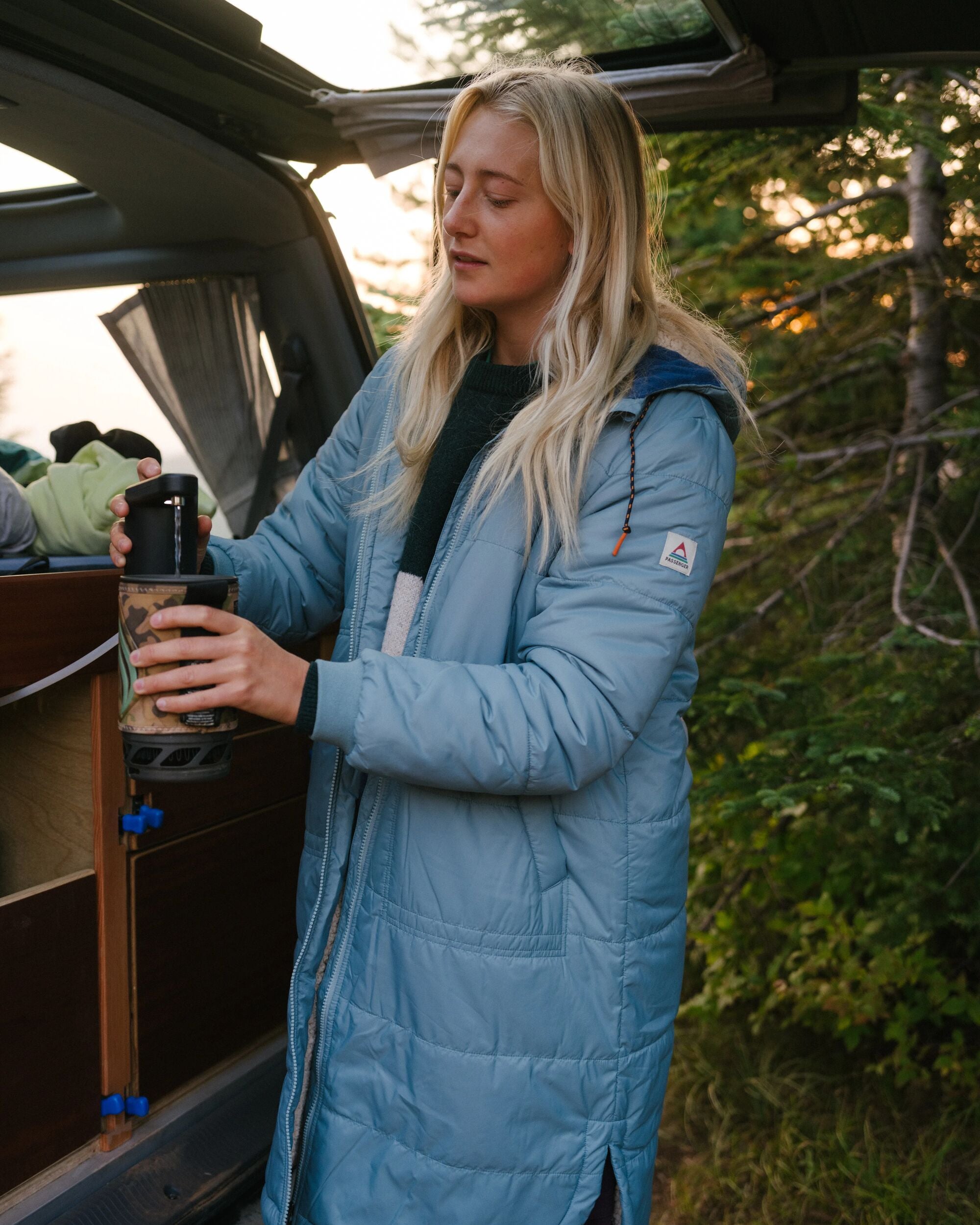 Flora Recycled Sherpa Lined Parka - Arctic - Lifestyle