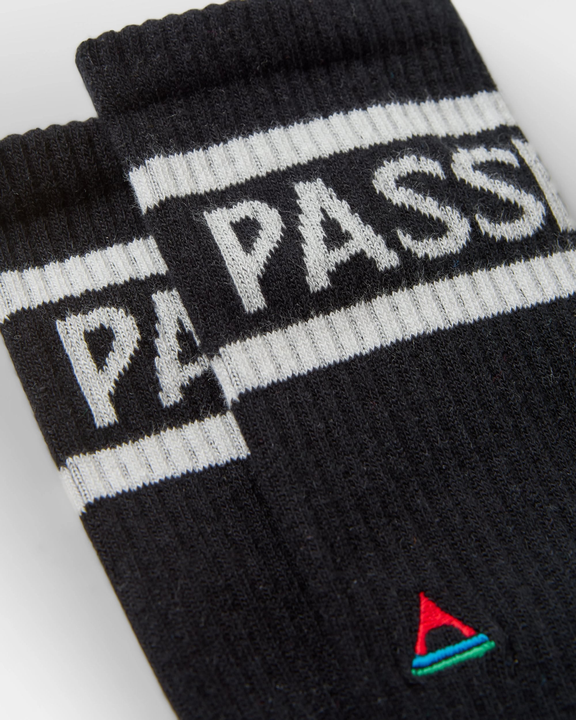 Classic Passenger Crew Socks - Black - Flatlay