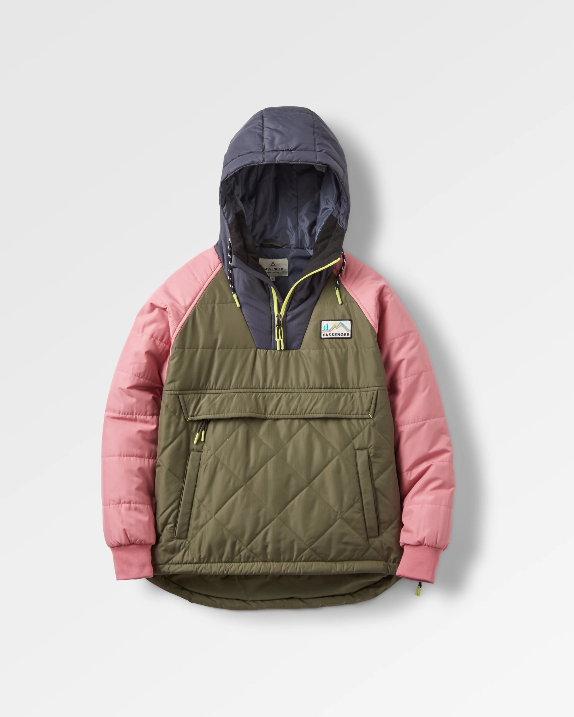 Ocean Recycled Insulated Anorak - Dusty Olive - Flatlay