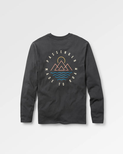 Escapism Recycled LS T-Shirt - Black - Flatlay