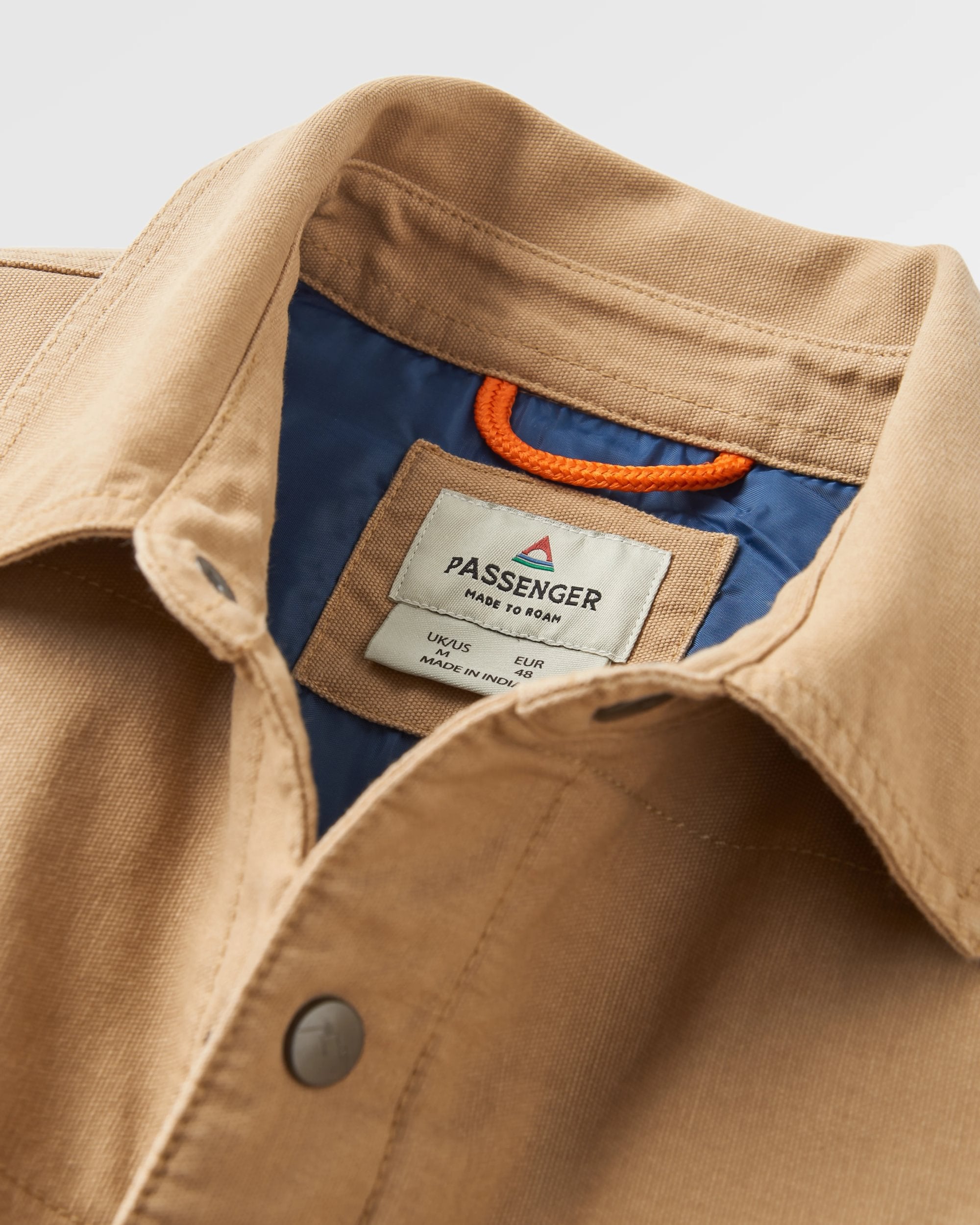 Taranaki Canvas Quilted Overshirt - Stone - Flatlay