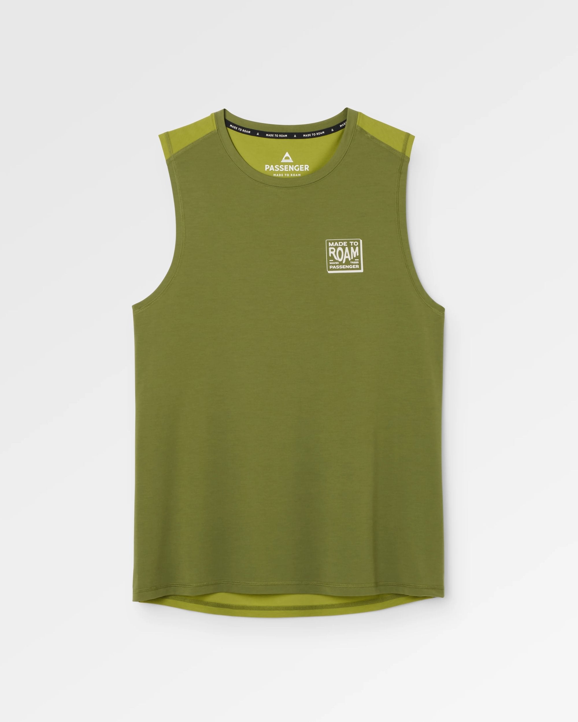 Solstice Active Vest - Clover/Tea Green - Flatlay