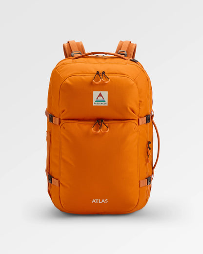 Atlas Recycled Backpack Duffel - Sunrise Orange - Flatlay